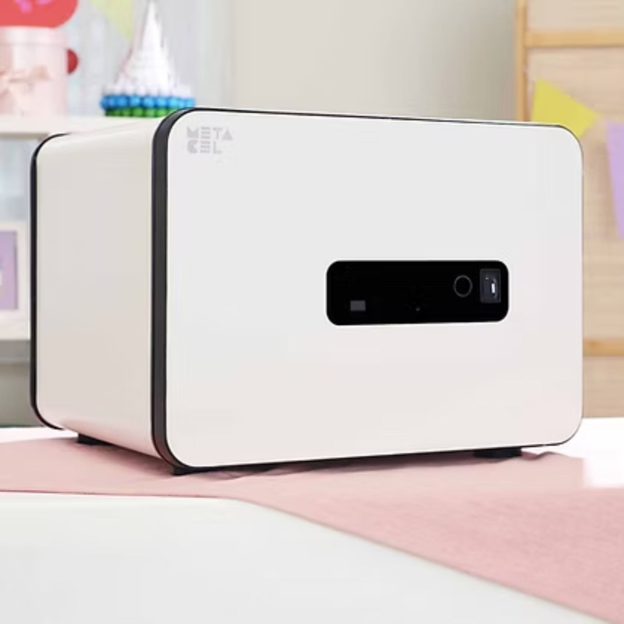 Eagle Safes MC-20PR(NI) METACEL Series Digital Lock & Fingerprint Sensor Fire Resistant Security Safe - Ivory
