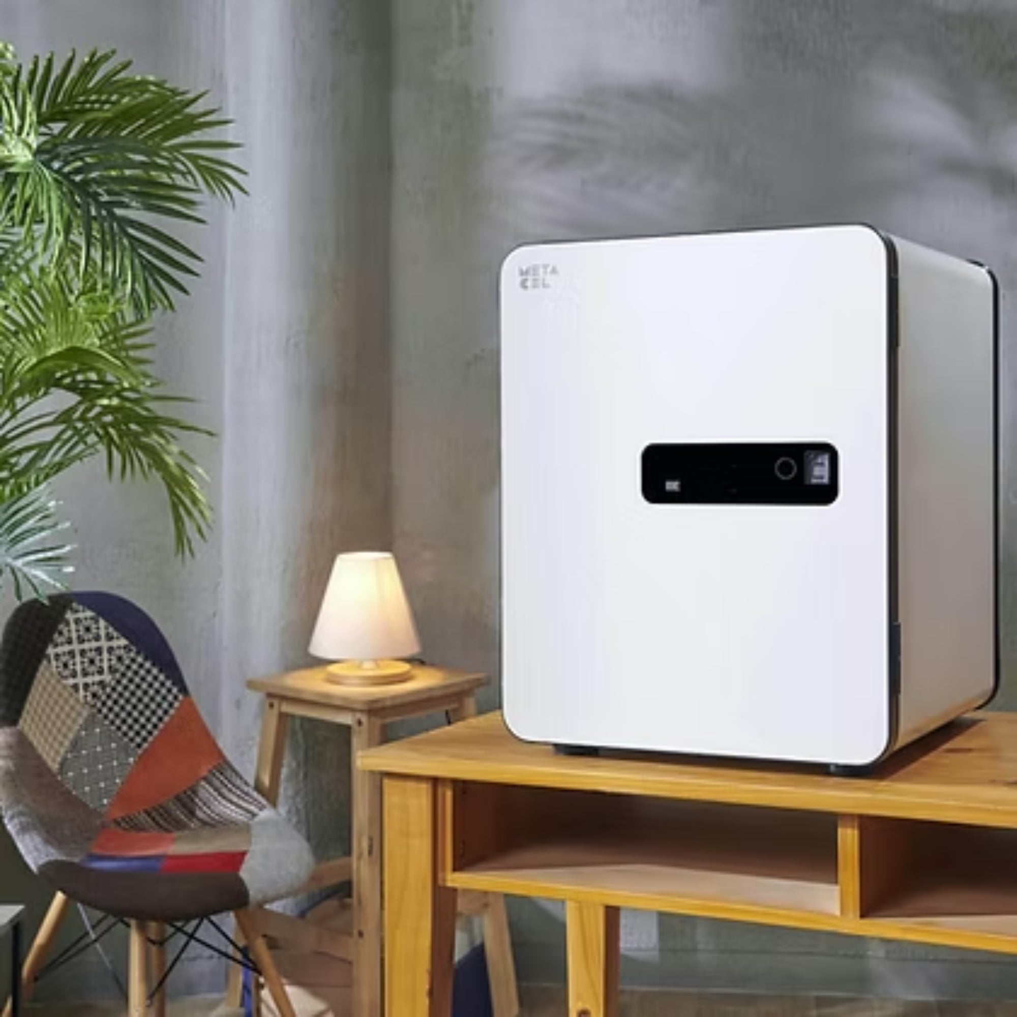 Eagle Safes MC-40PR(NI) METACEL Series Digital Lock & Fingerprint Sensor Fire Resistant Security Safe - Ivory