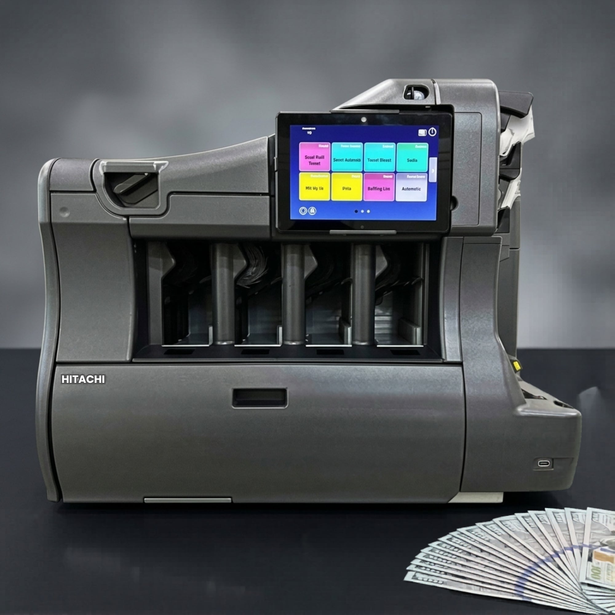 Hitachi MS-4200 High-Speed 4+2 Pockets Fitness Banknote Sorter With Advanced Counterfeit Detection Money Counting Machine