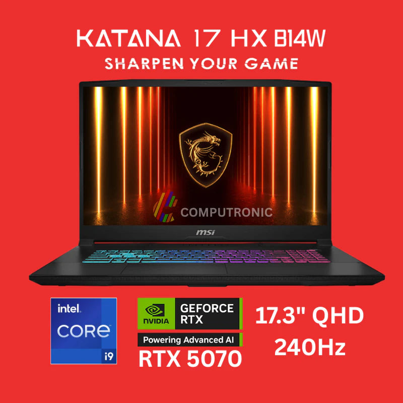 MSI KATANA 17 HX B14WGK 9S7-17L791-071 | Intel Core i9 14900HX, 32GB RAM, 1TB SSD, 17.3