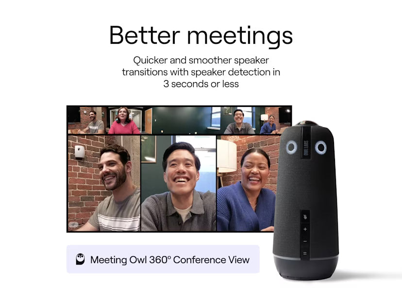 Owl Labs Meeting Owl 4+ UHD 4K 360° Smart Video Conferencing Camera