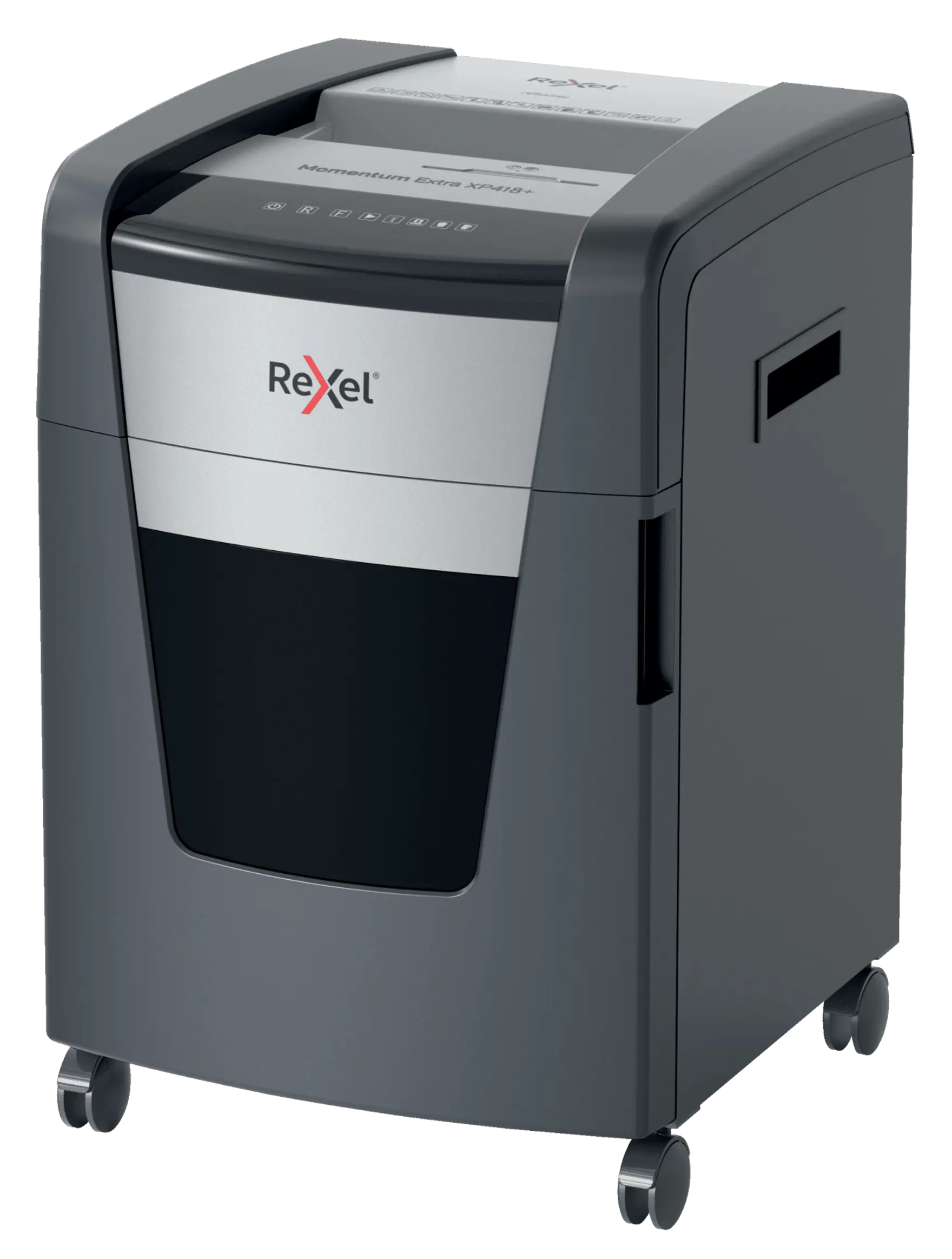 Rexel Momentum Extra XP418+ Up to 18 Sheets P-4 45L Cross Cut Heavy Duty Office Shredder