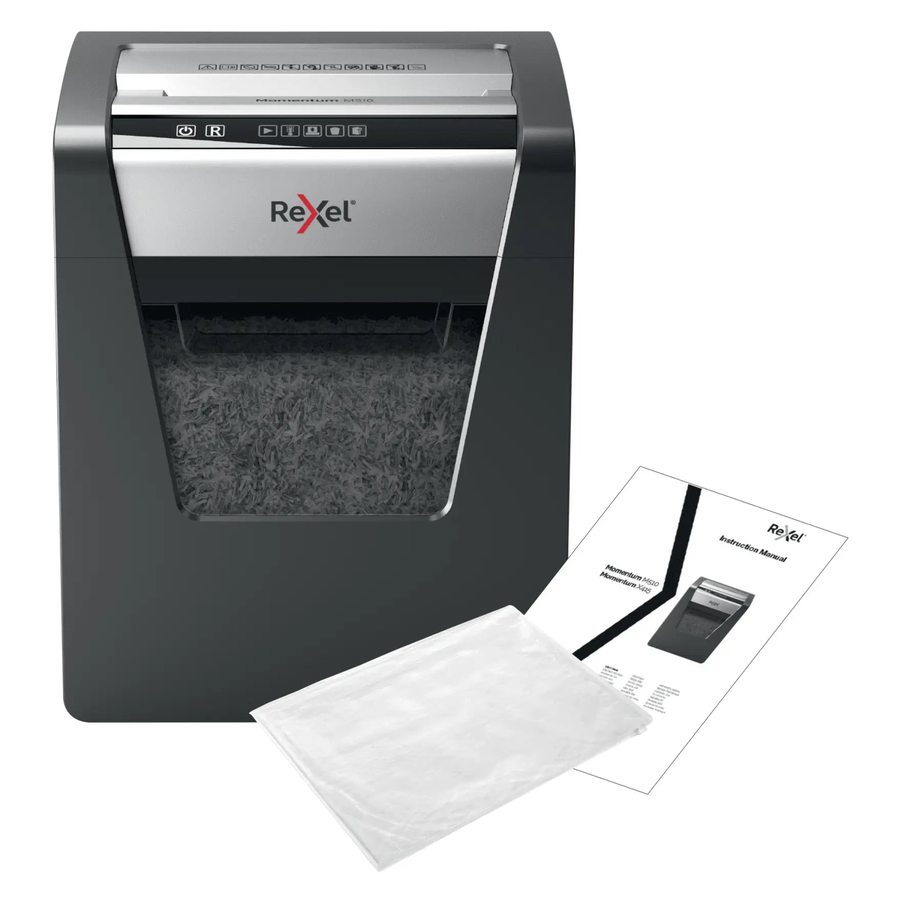Rexel Momentum M510 Up to 10 Sheets P-5 23L Micro Cut Home & Small Office Paper Shredder