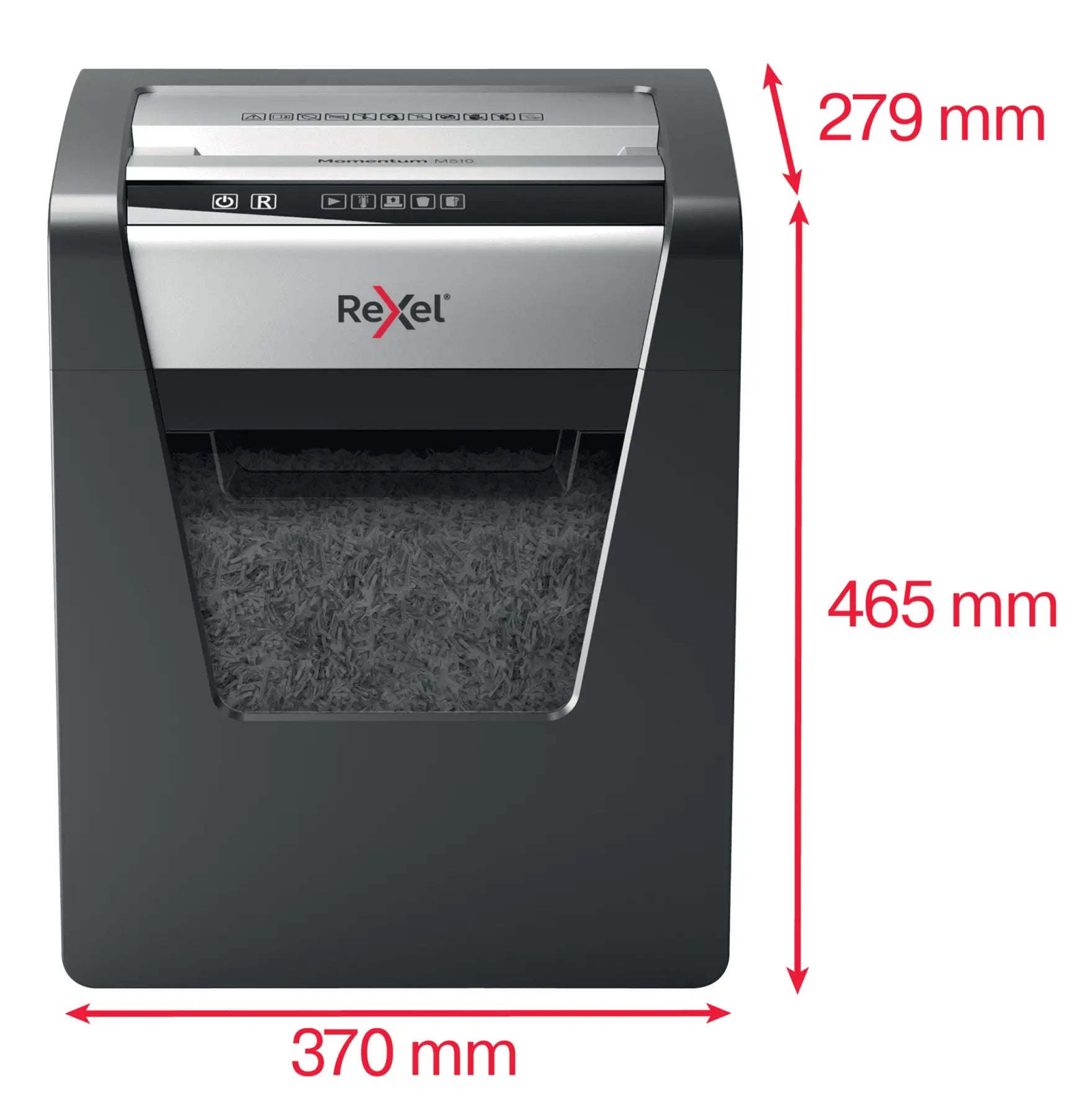 Rexel Momentum M510 Up to 10 Sheets P-5 23L Micro Cut Home & Small Office Paper Shredder