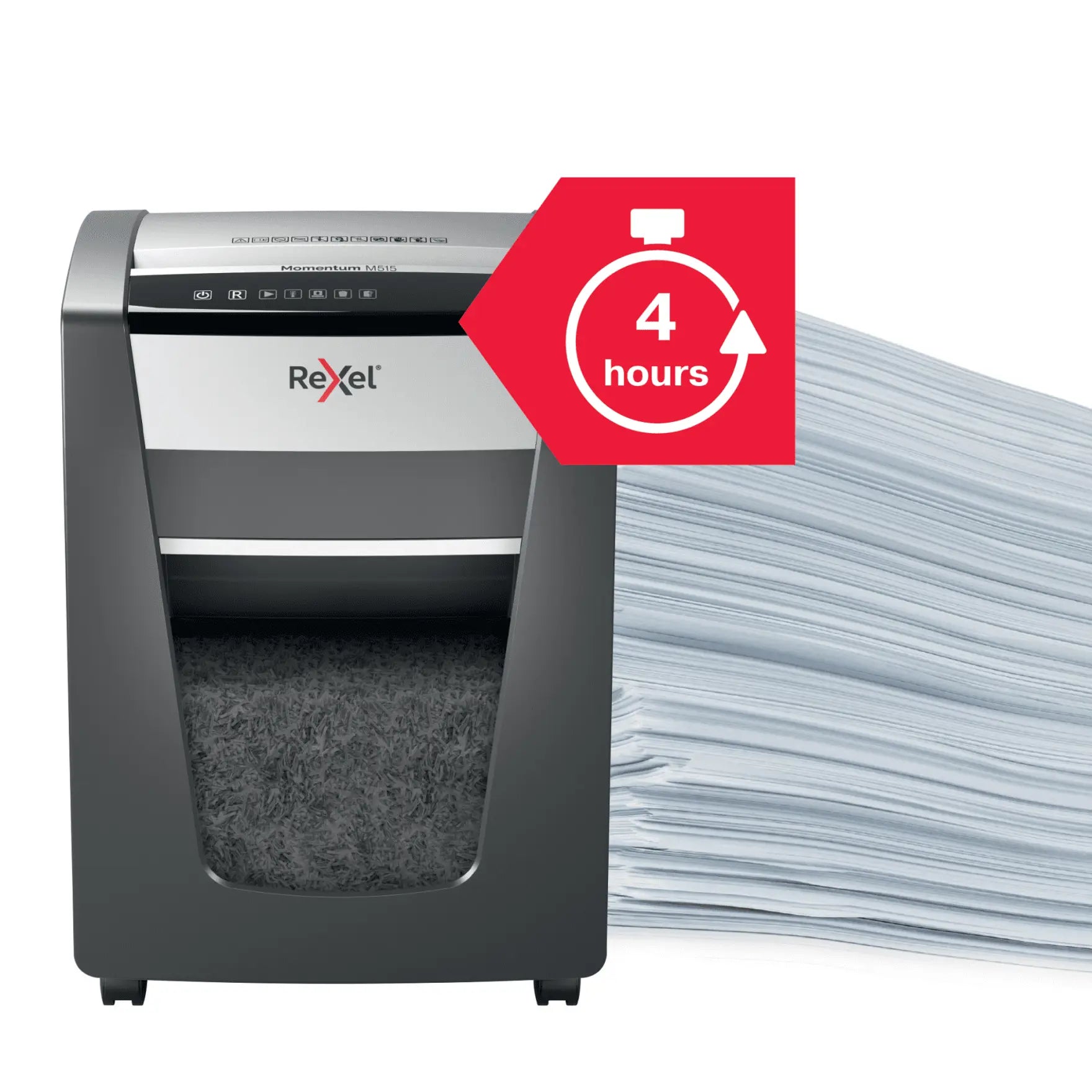 Rexel Momentum M515 Up to 15 Sheets P-5 30L Micro Cut Home & Small Office Paper Shredder