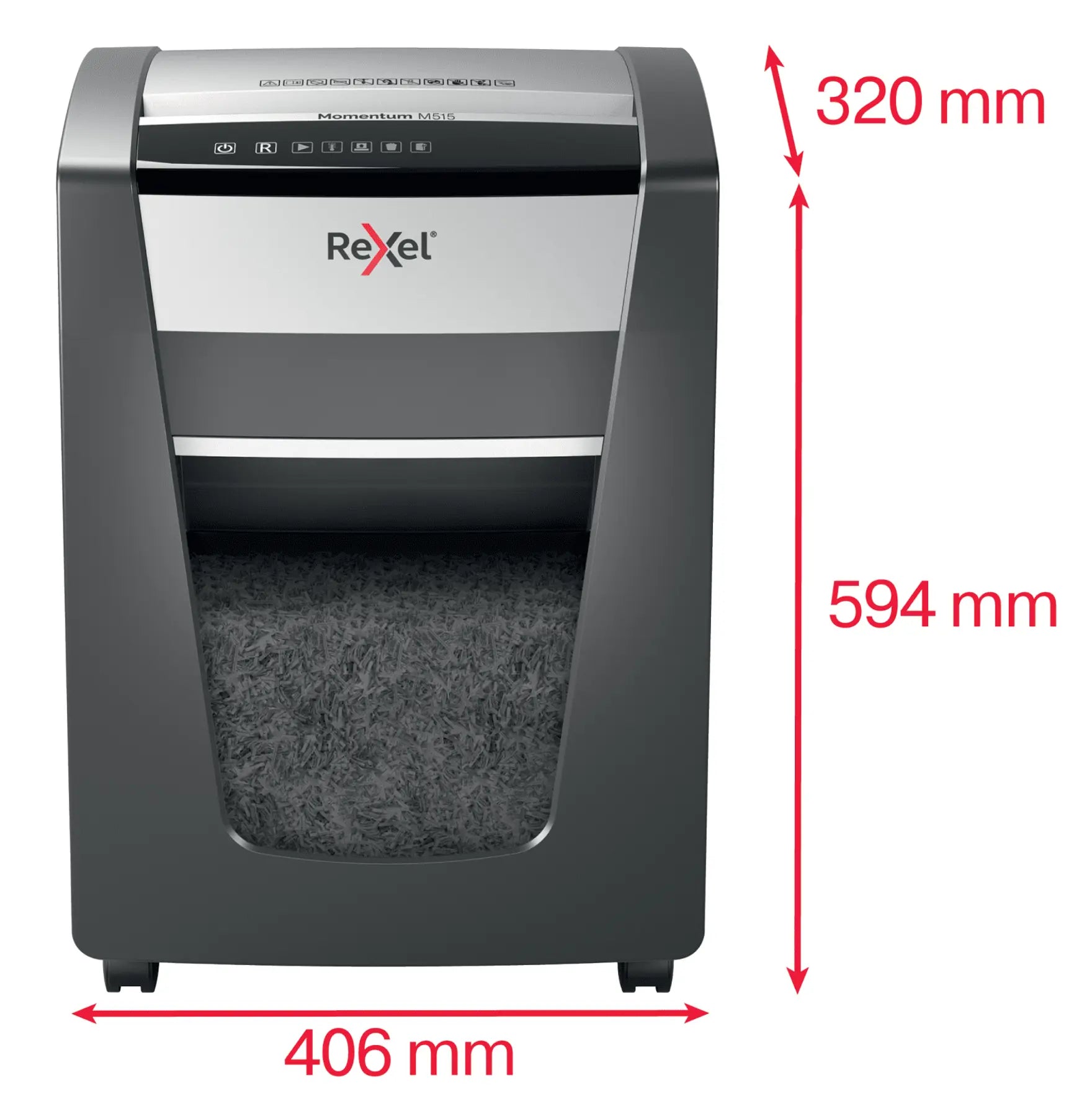 Rexel Momentum M515 Up to 15 Sheets P-5 30L Micro Cut Home & Small Office Paper Shredder