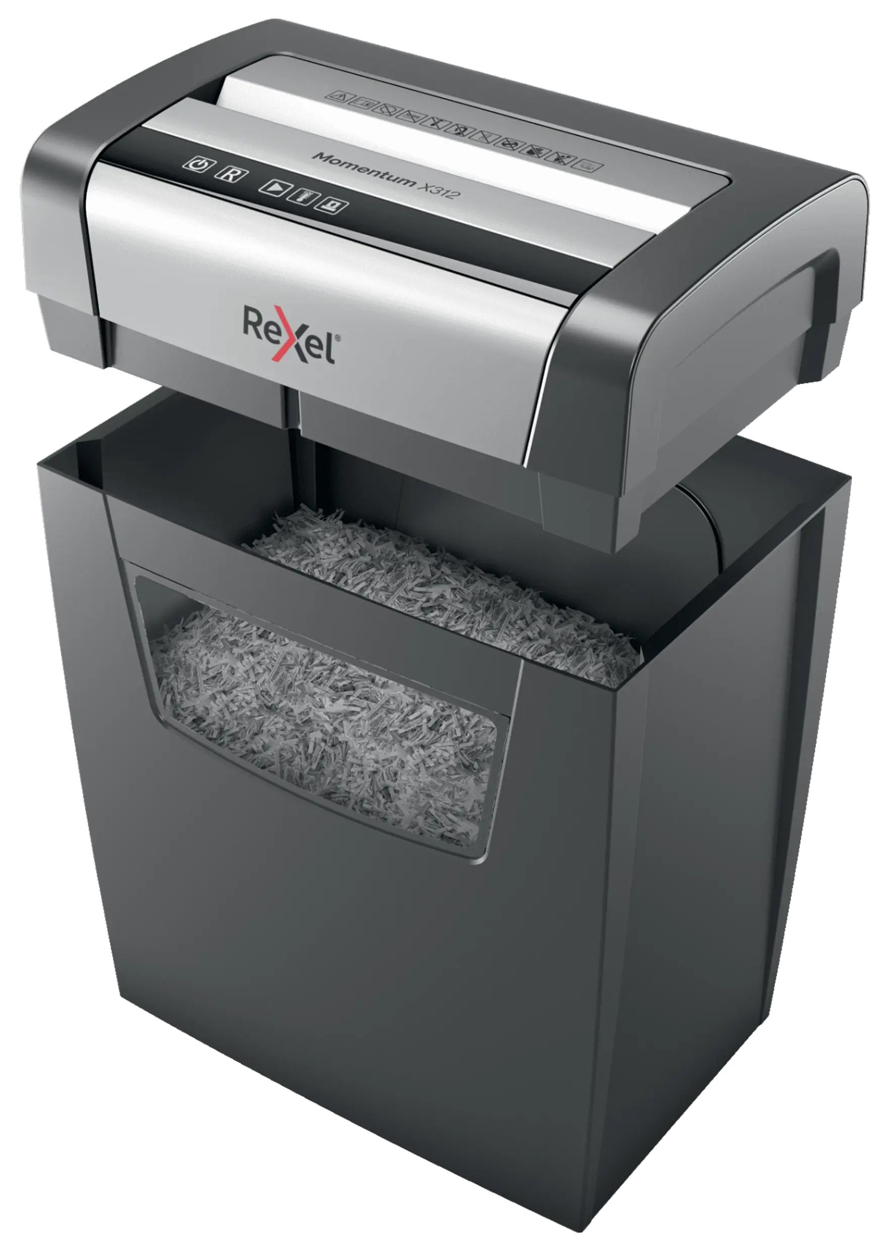 Rexel Momentum X312 Up to 12 Sheets P-3 23L Cross Cut Home & Small Office Shredder