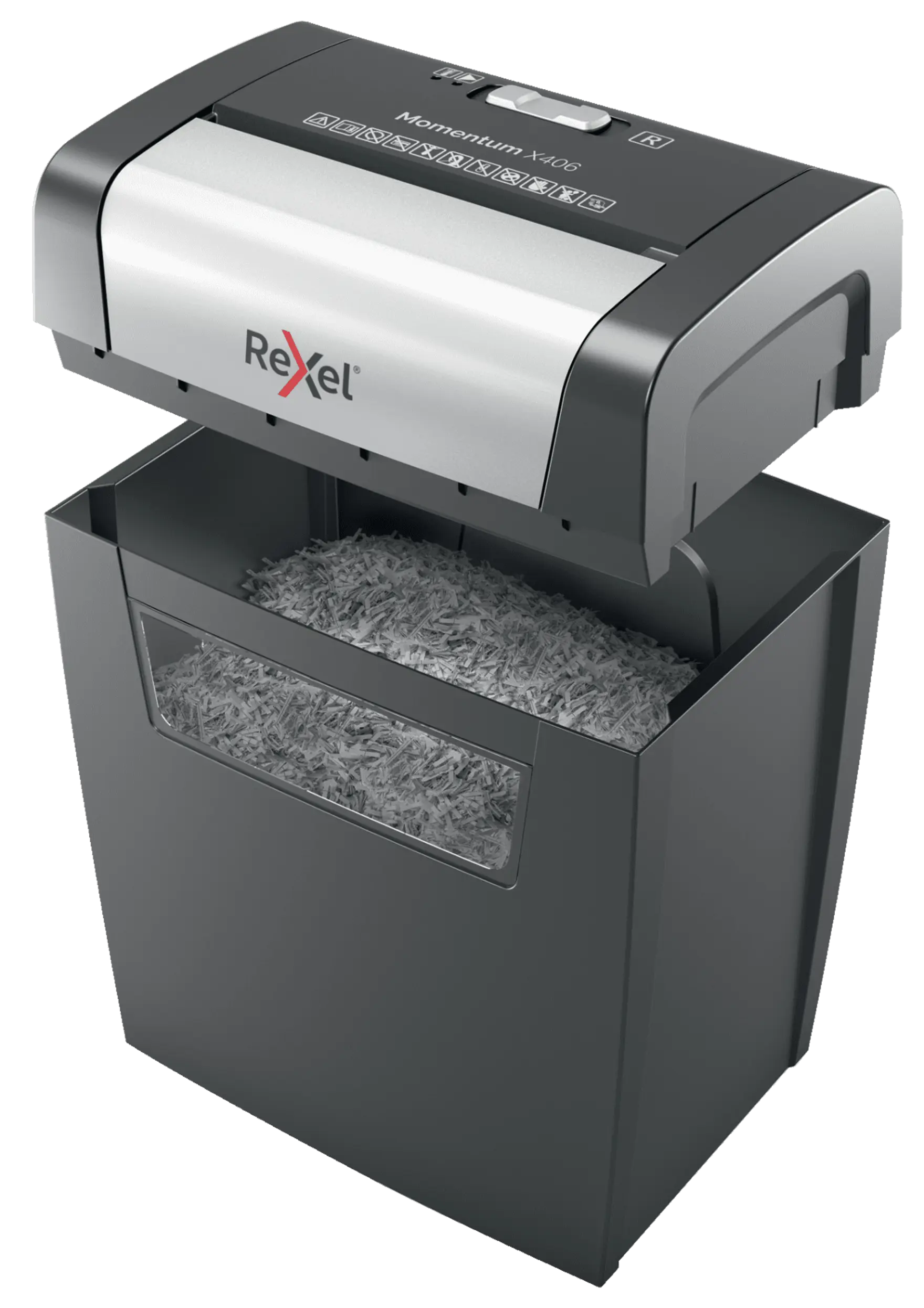 Rexel Momentum X406 Up to 6 Sheets P-4 15L Cross Cut Home & Small Office Shredder