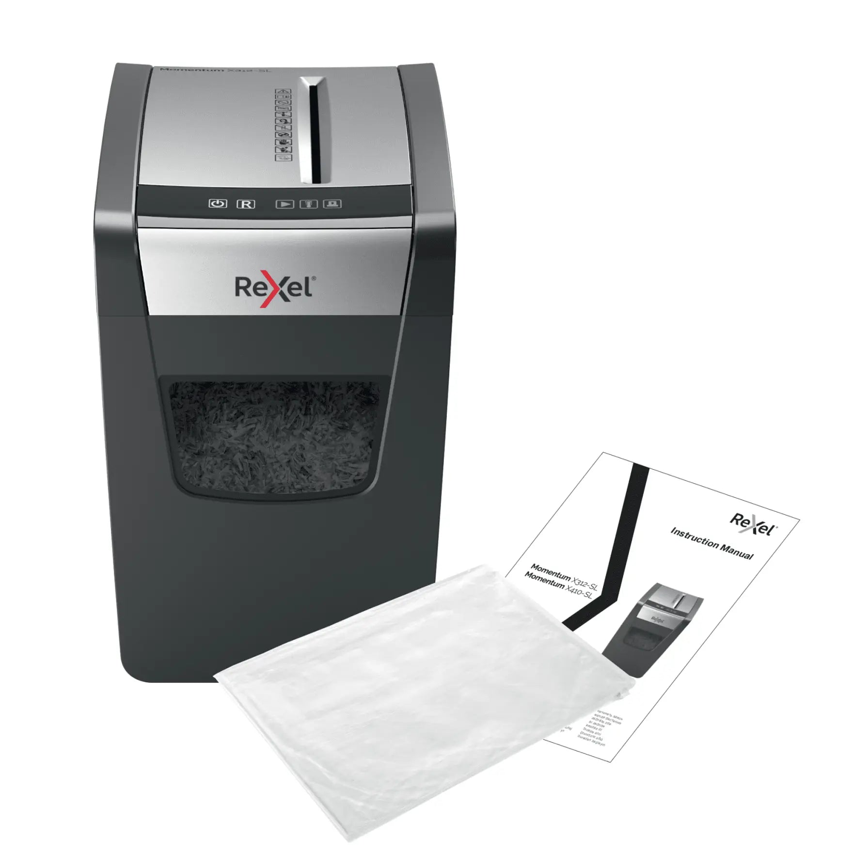Rexel Momentum X410-SL Up to 10 Sheets P-4 23L Cross Cut Home & Small Office Shredder
