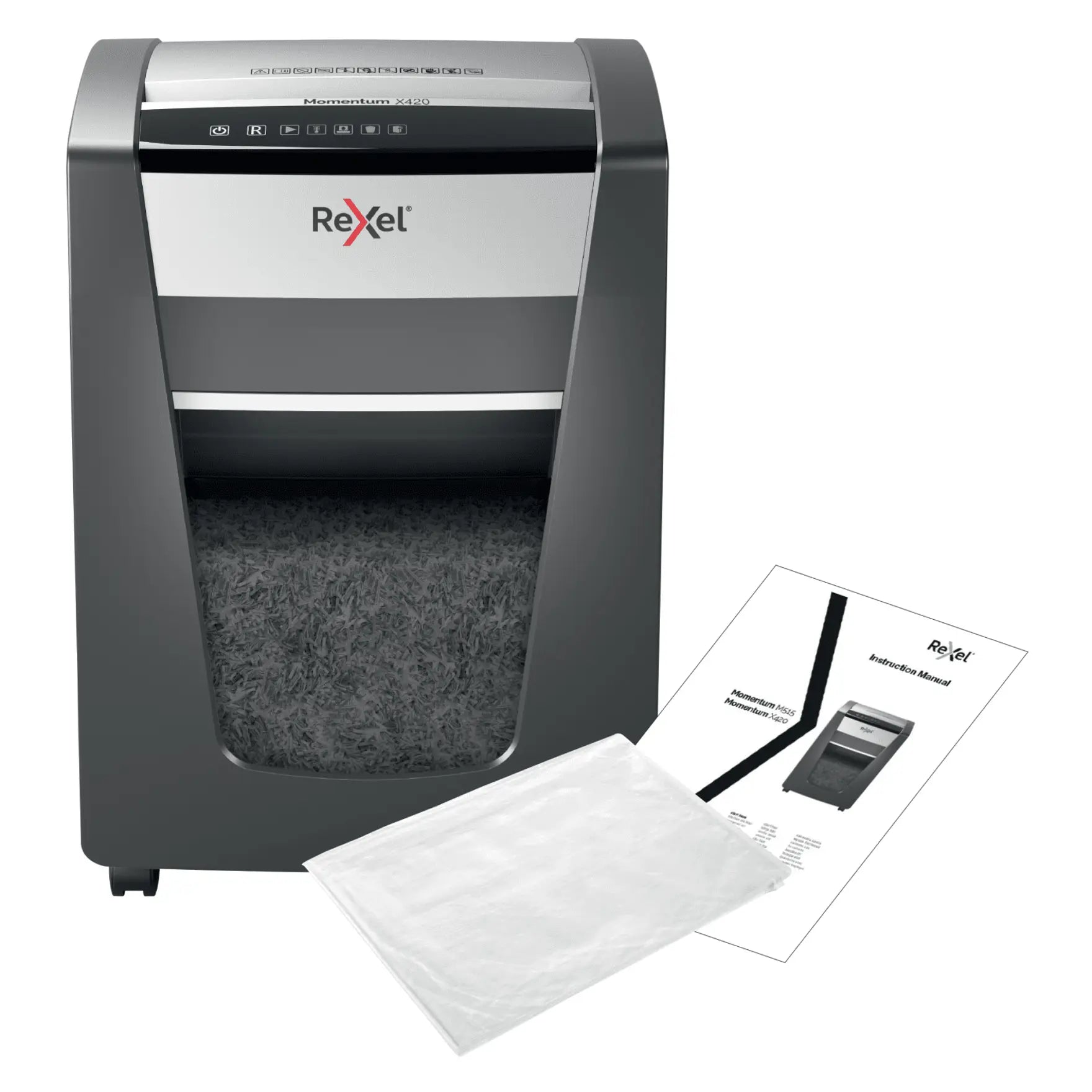 Rexel Momentum X420 Up to 20 Sheets P-4 30L Cross Cut Home & Small Office Shredder