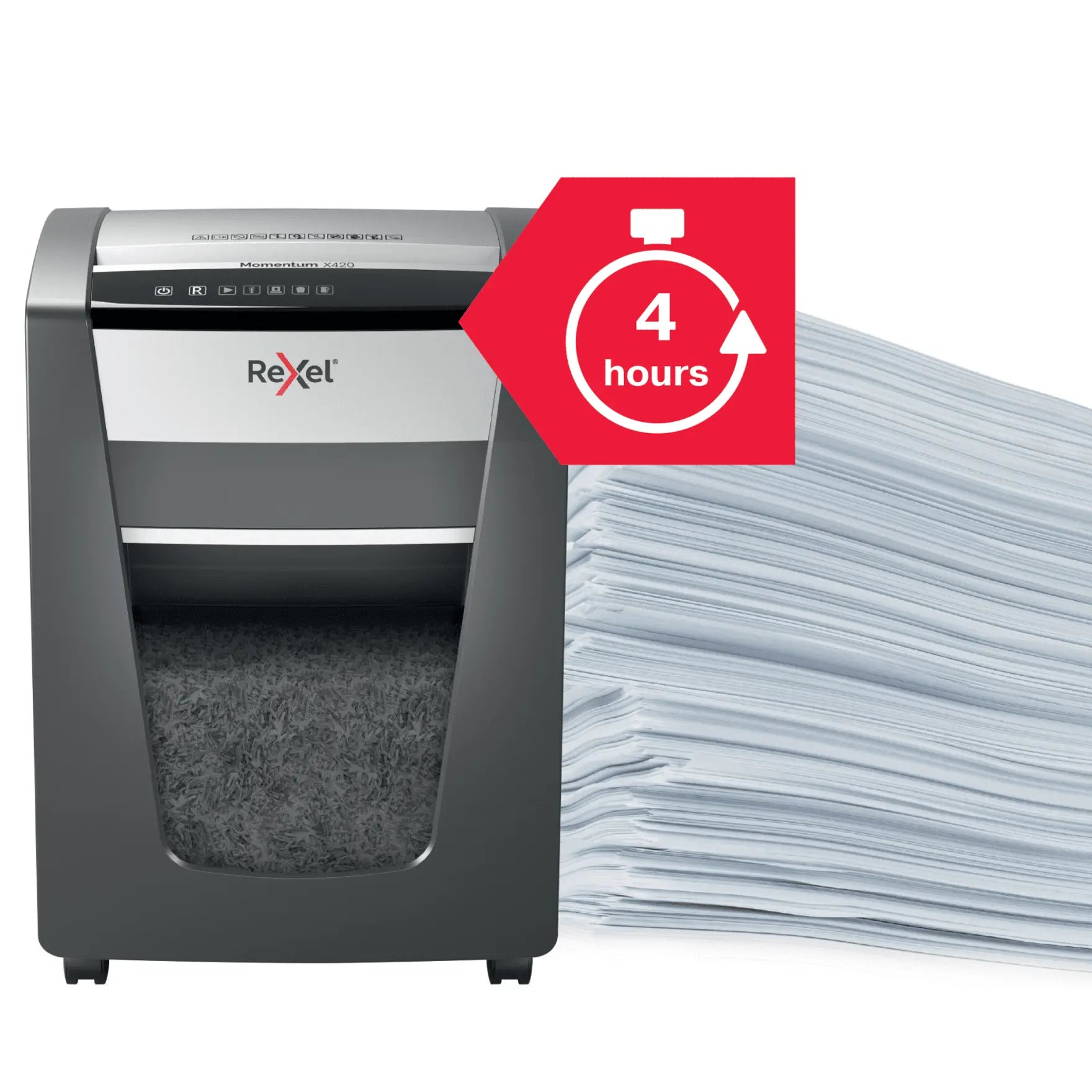Rexel Momentum X420 Up to 20 Sheets P-4 30L Cross Cut Home & Small Office Shredder