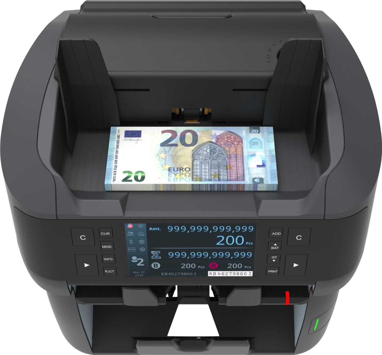 Masterwork Automodules NC7500 2-Pocket Advanced Counterfeit Detection Banknote Fitness Sorting / Counting Machine