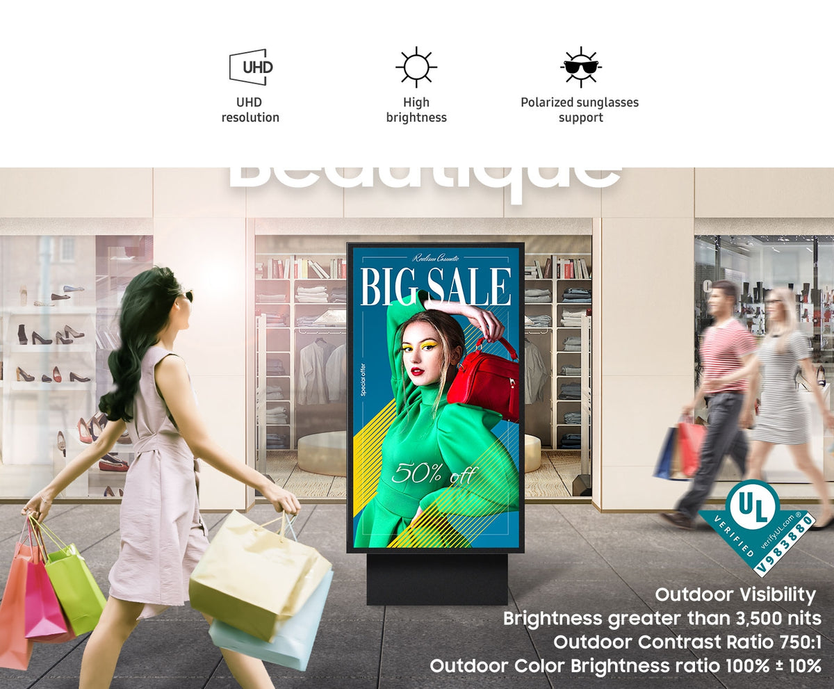 Samsung OH75A 75-Inch 4K UHD Outdoor Digital Signage Display
