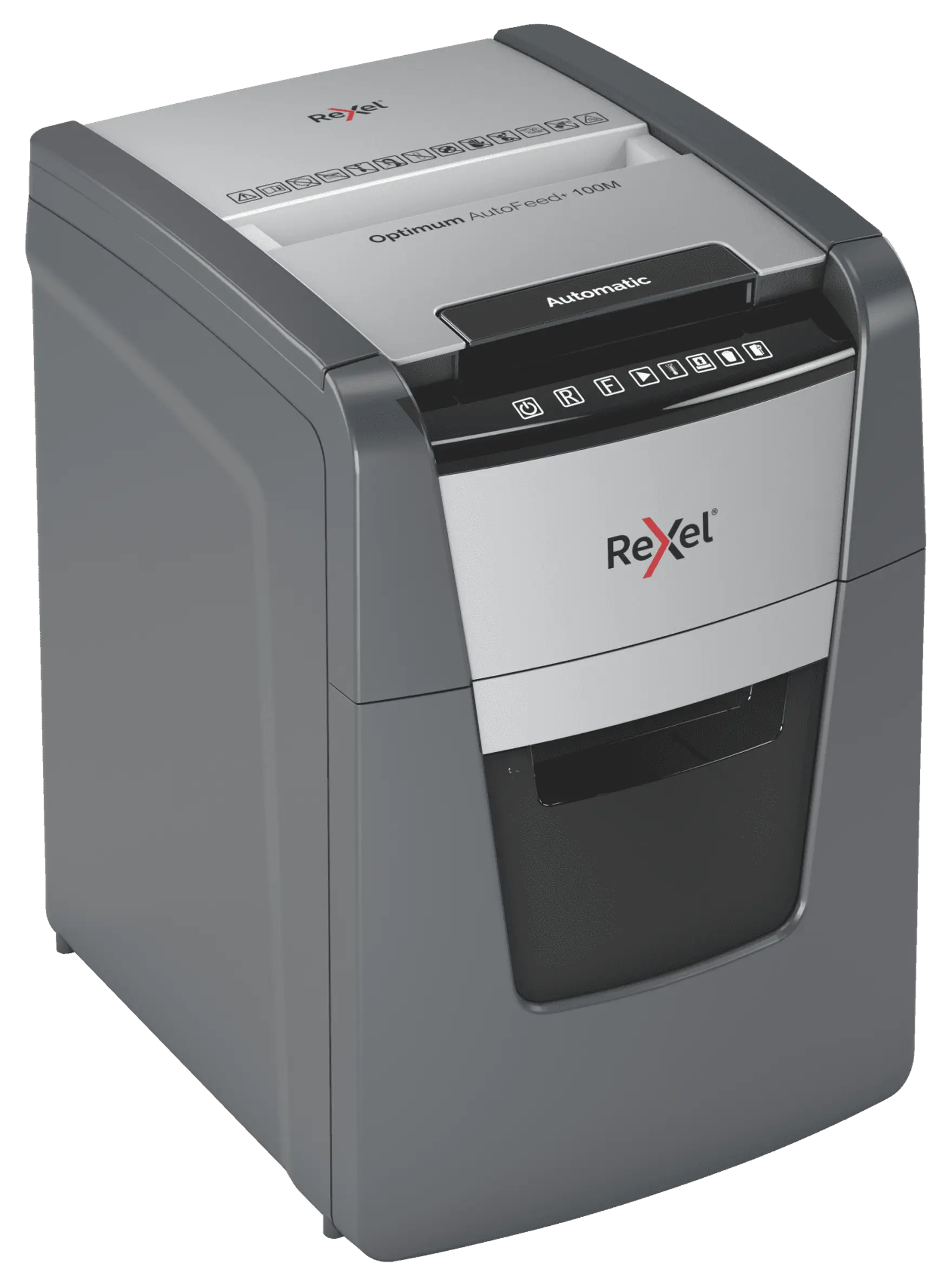 Rexel Optimum AutoFeed+ 100M Up to 100 Sheets P-5 34L Micro Cut Office Shredder