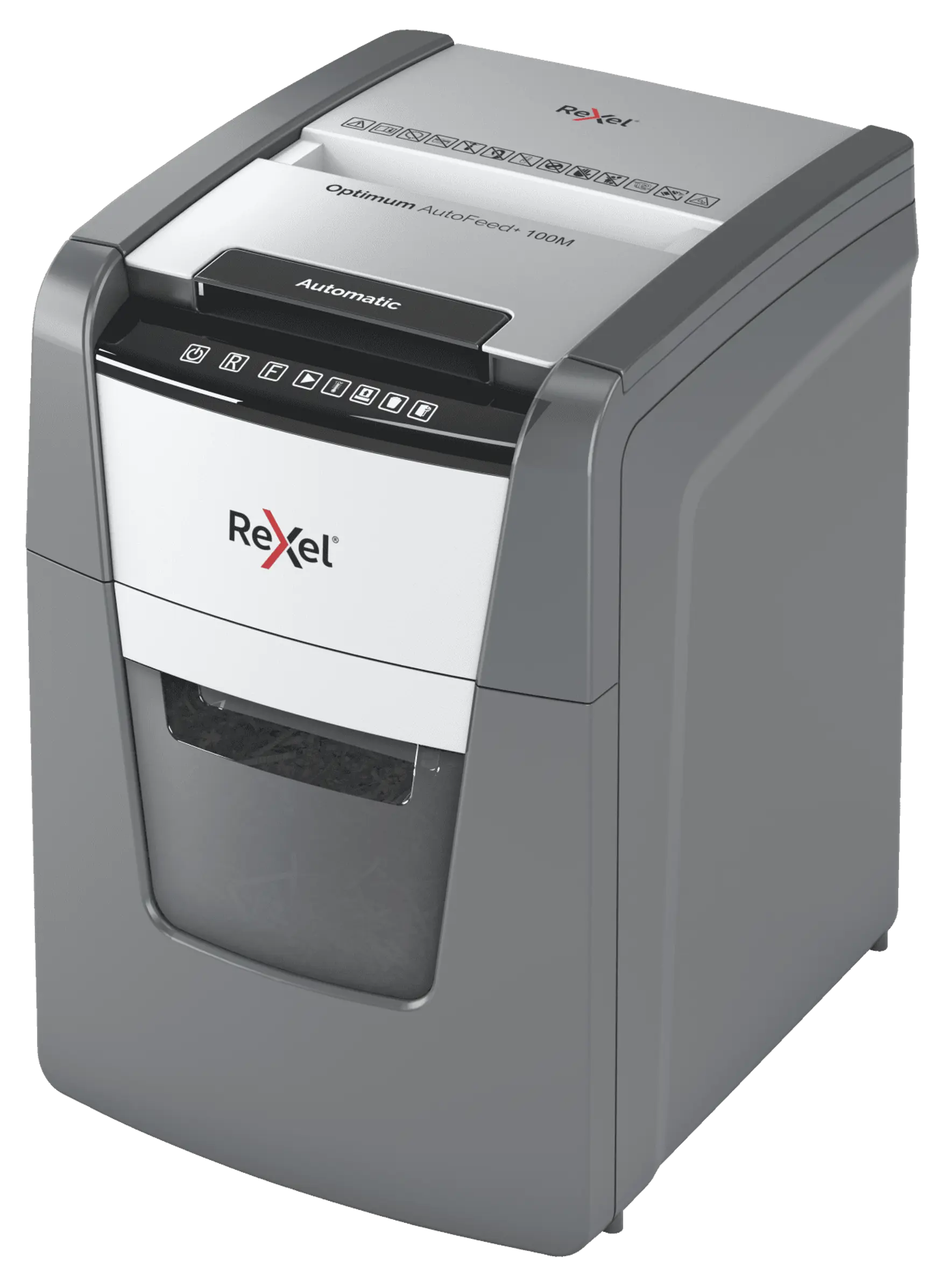 Rexel Optimum AutoFeed+ 100M Up to 100 Sheets P-5 34L Micro Cut Office Shredder