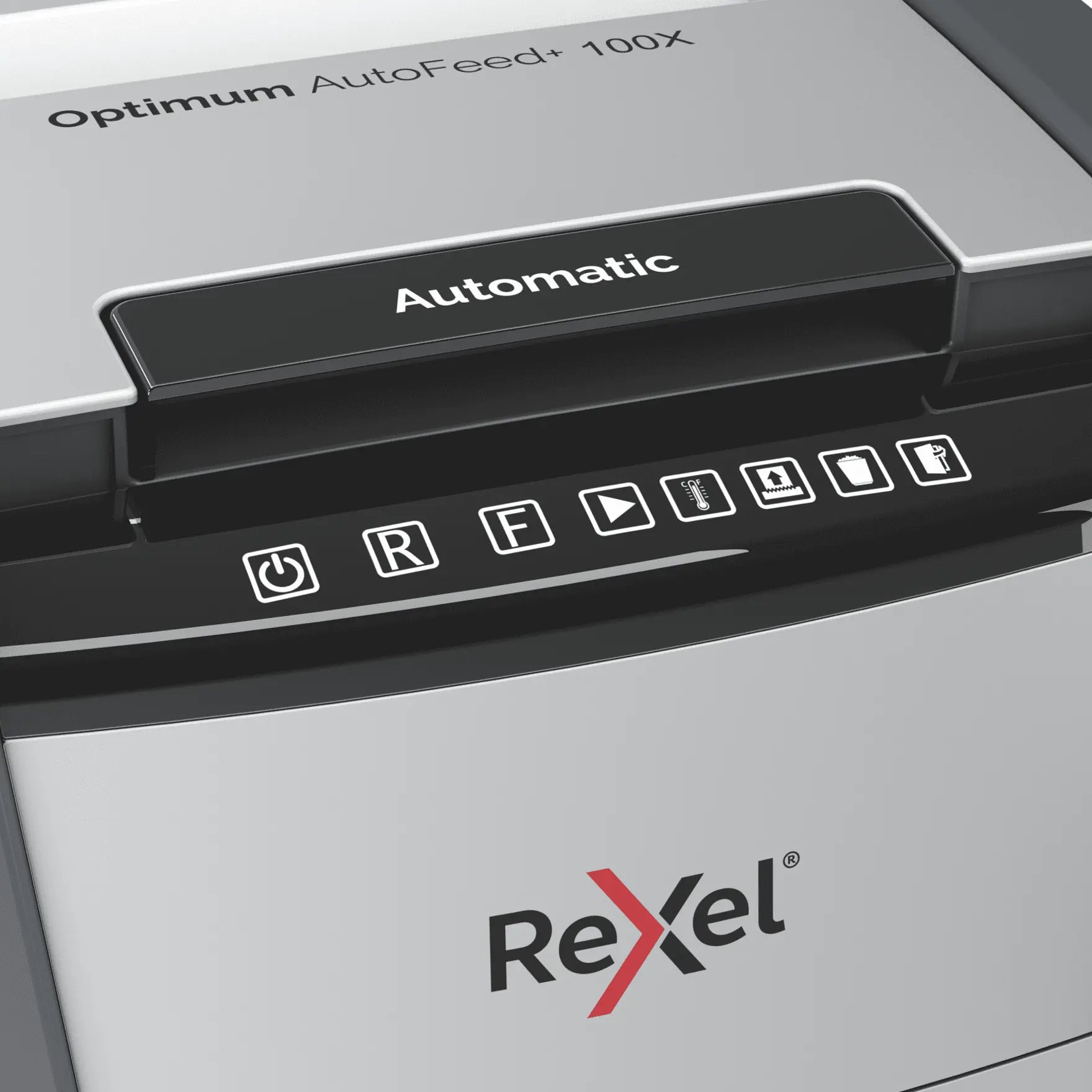 Rexel Optimum AutoFeed+ 100X Up to 100 Sheets P-4 34L Cross Cut Office Shredder