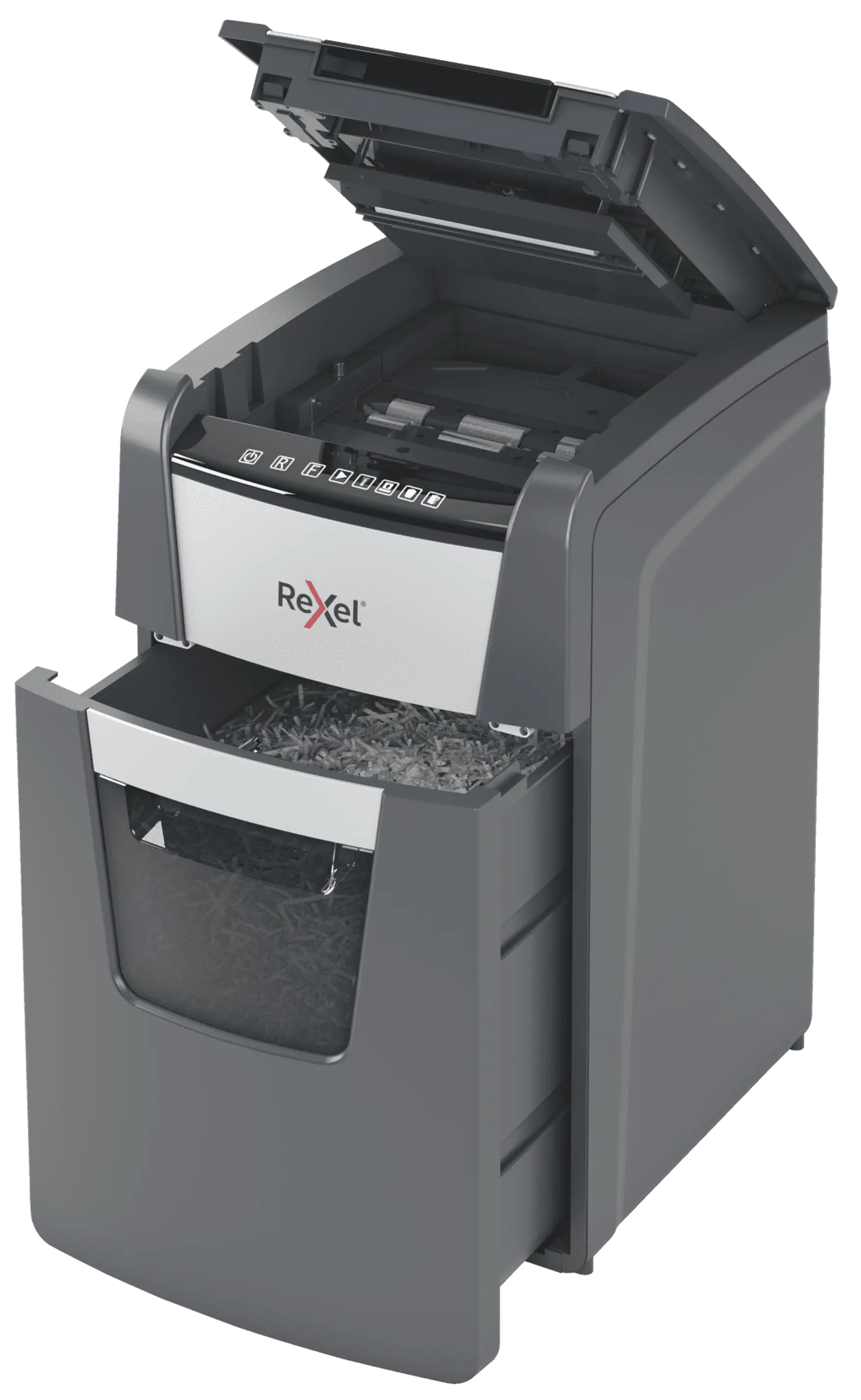 Rexel Optimum AutoFeed+ 150M Up to 150 Sheets P-5 44L Micro Cut Office Shredder