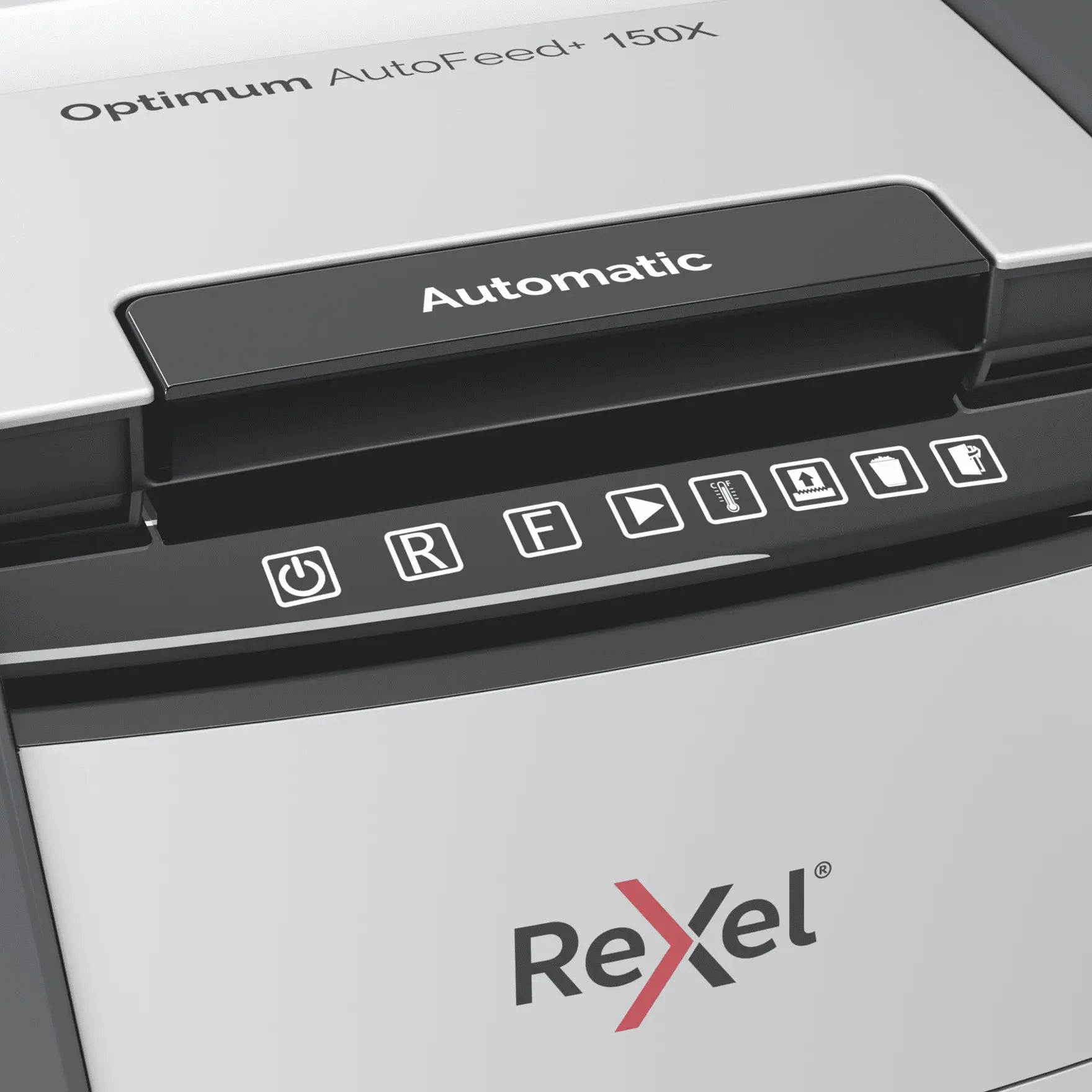 Rexel Optimum AutoFeed+ 150X Up to 150 Sheets P-4 44L Cross Cut Office Shredder