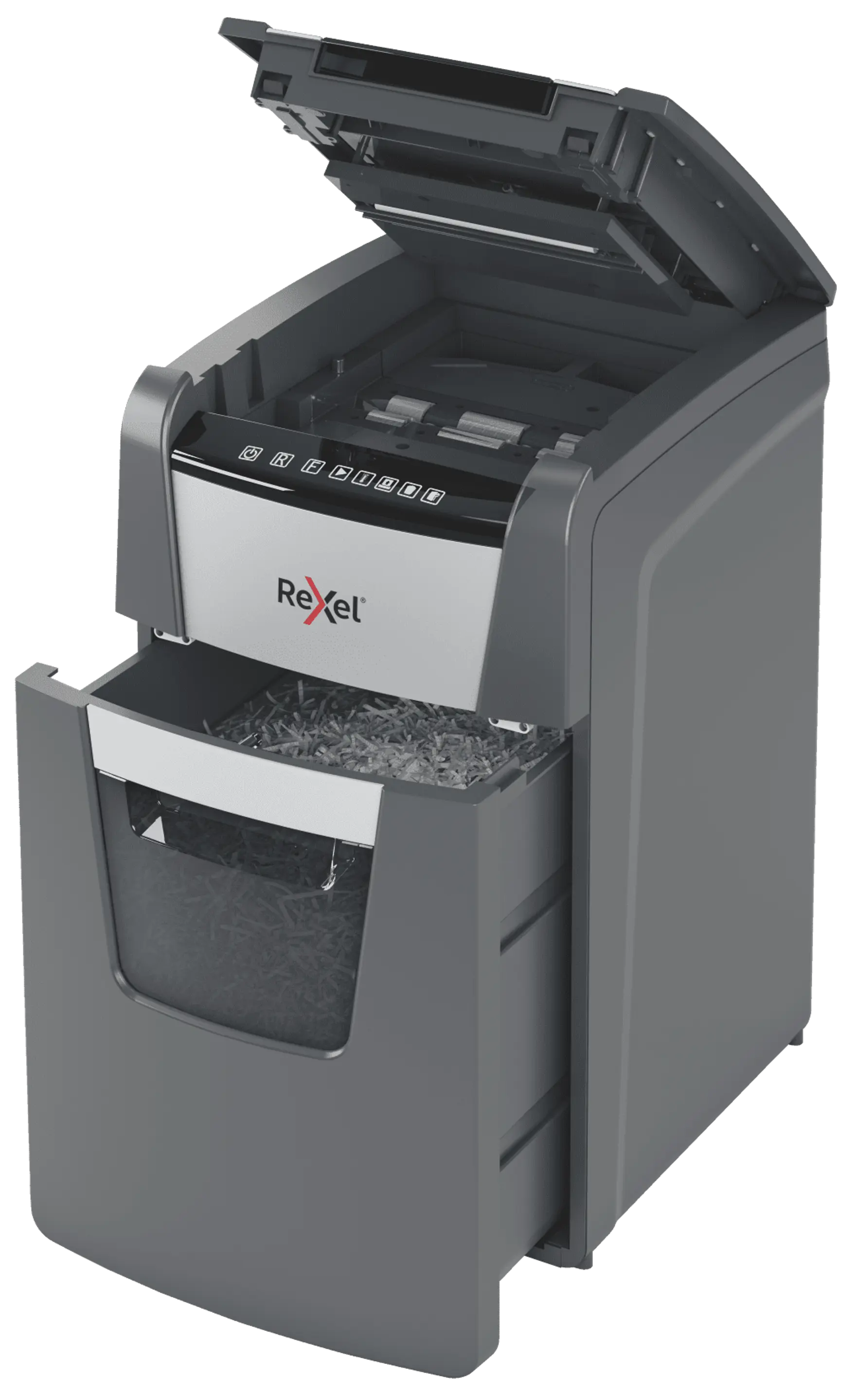 Rexel Optimum AutoFeed+ 150X Up to 150 Sheets P-4 44L Cross Cut Office Shredder