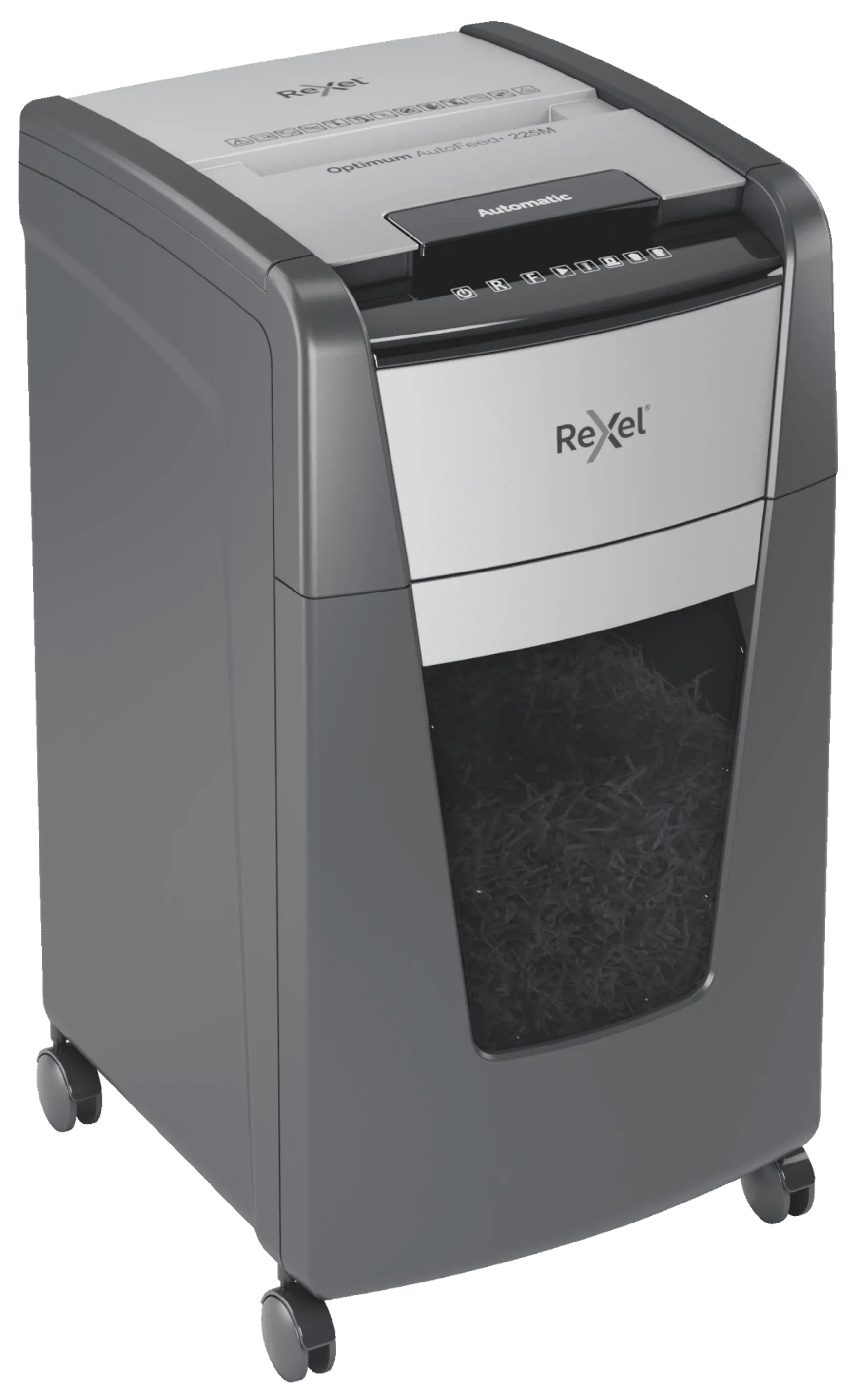 Rexel Optimum AutoFeed+ 225M Up to 225 Sheets P-5 60L Micro Cut Office Shredder