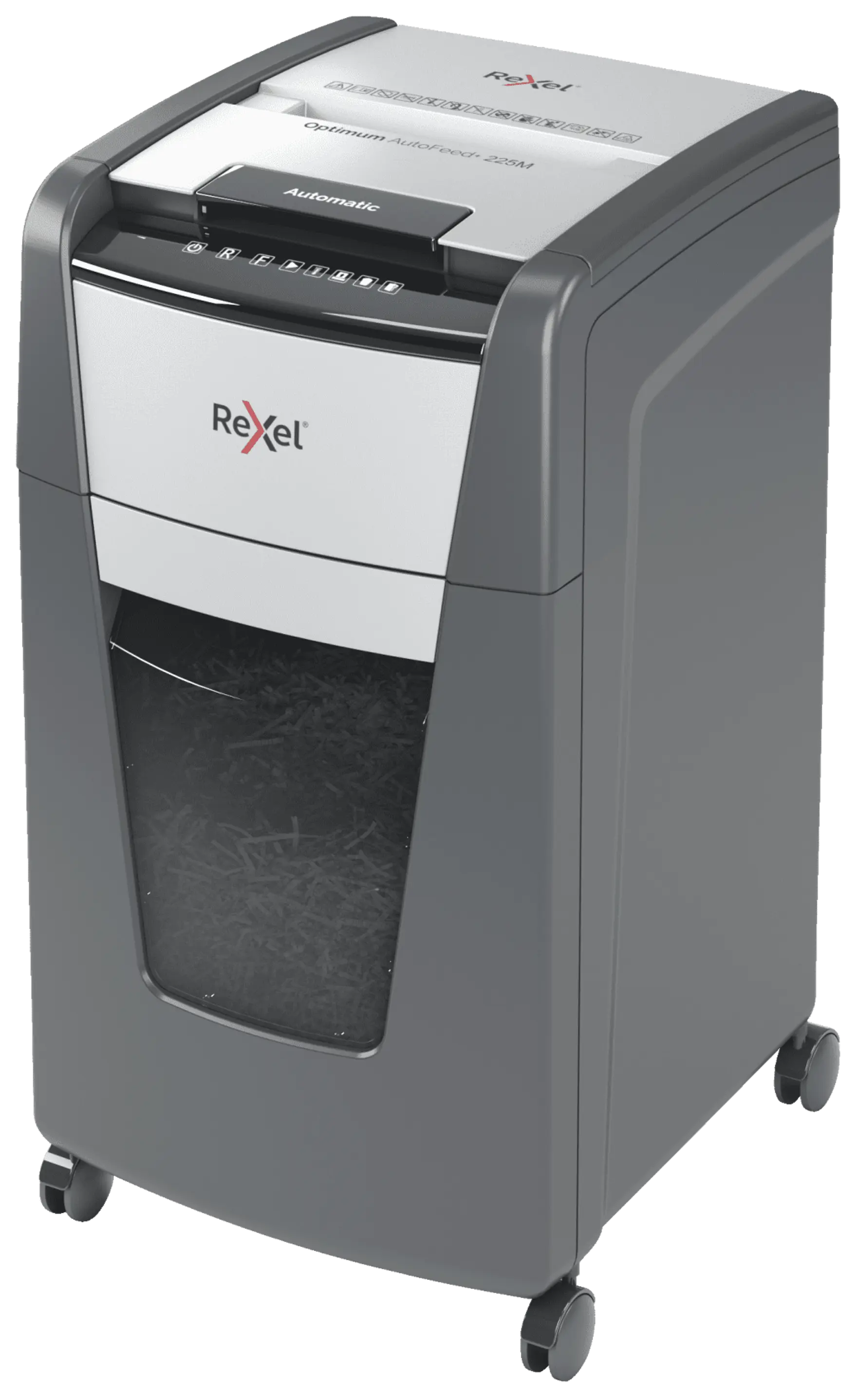 Rexel Optimum AutoFeed+ 225M Up to 225 Sheets P-5 60L Micro Cut Office Shredder