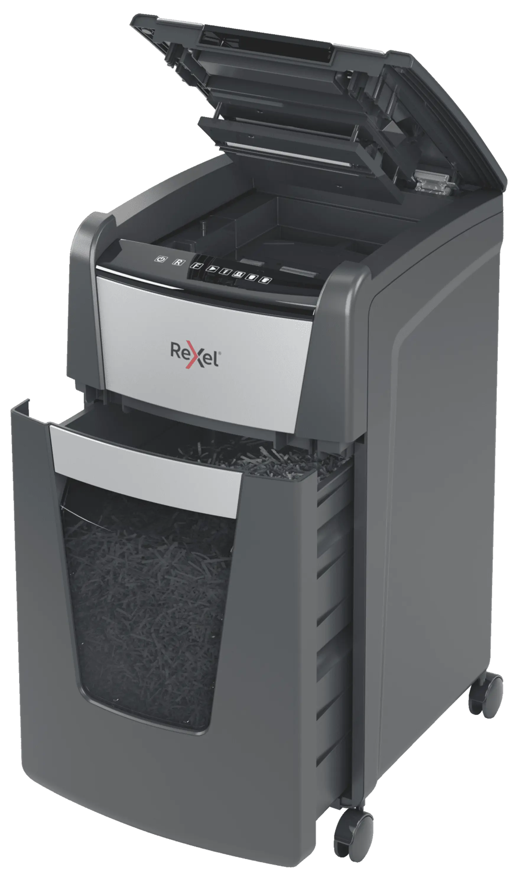 Rexel Optimum AutoFeed+ 225X Up to 225 Sheets P-4 60L Cross Cut Office Shredder
