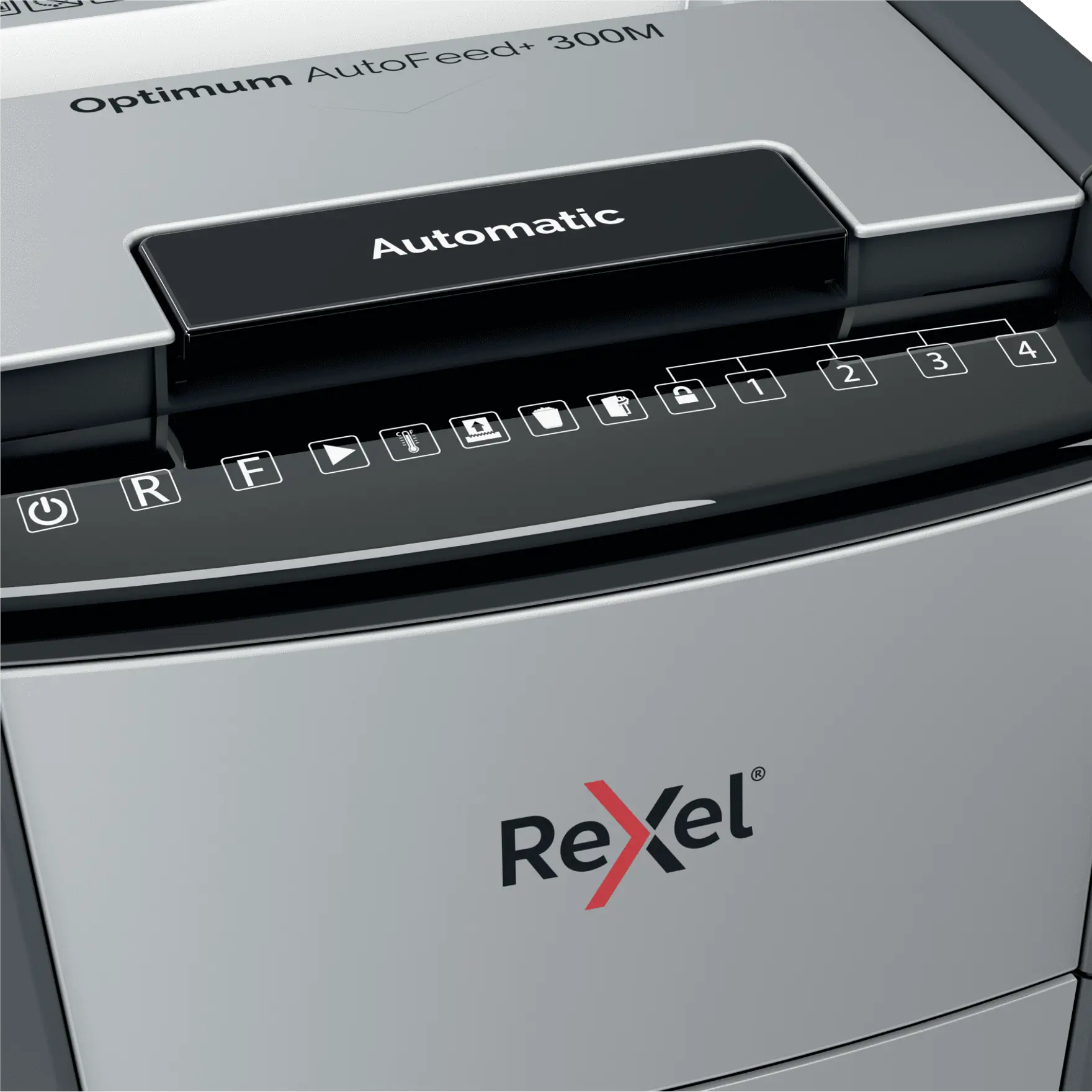 Rexel Optimum AutoFeed+ 300M Up to 300 Sheets P-5 60L Micro Cut Office Shredder