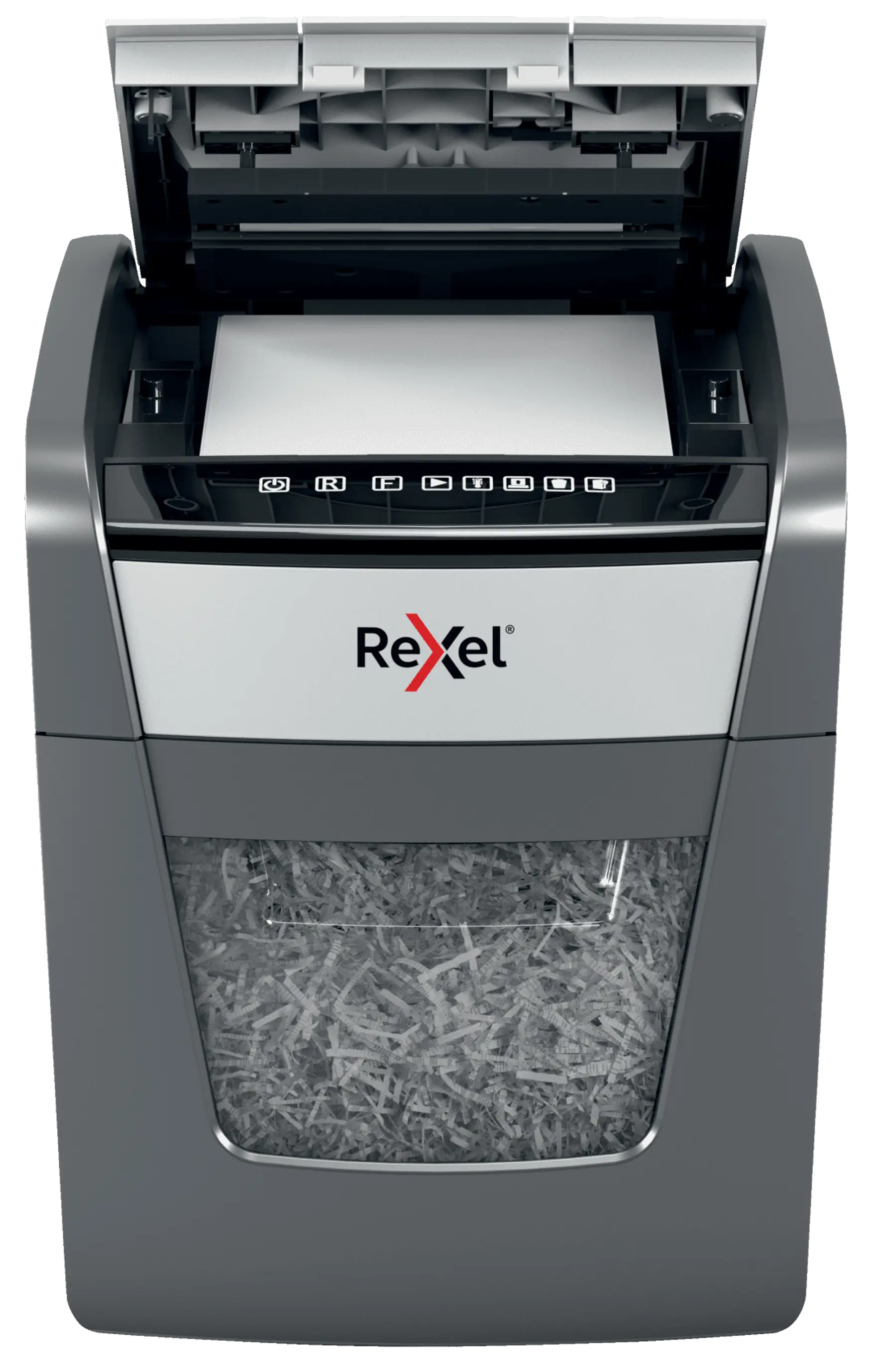 Rexel Optimum AutoFeed+ 50X Up to 50 Sheets P-4 20L Cross Cut Office Shredder