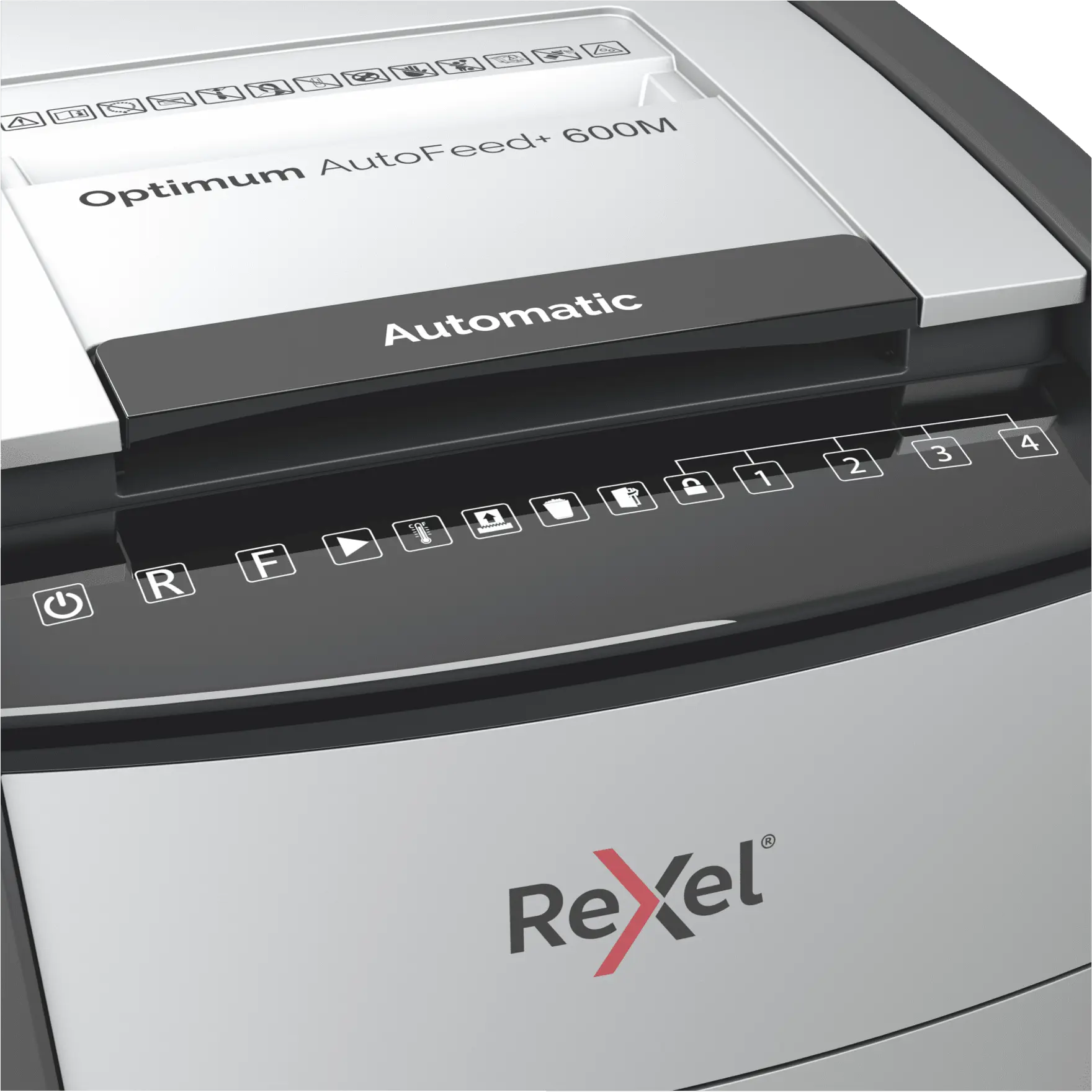 Rexel Optimum AutoFeed+ 600M Up to 600 Sheets P-5 110L Micro Cut Office Shredder