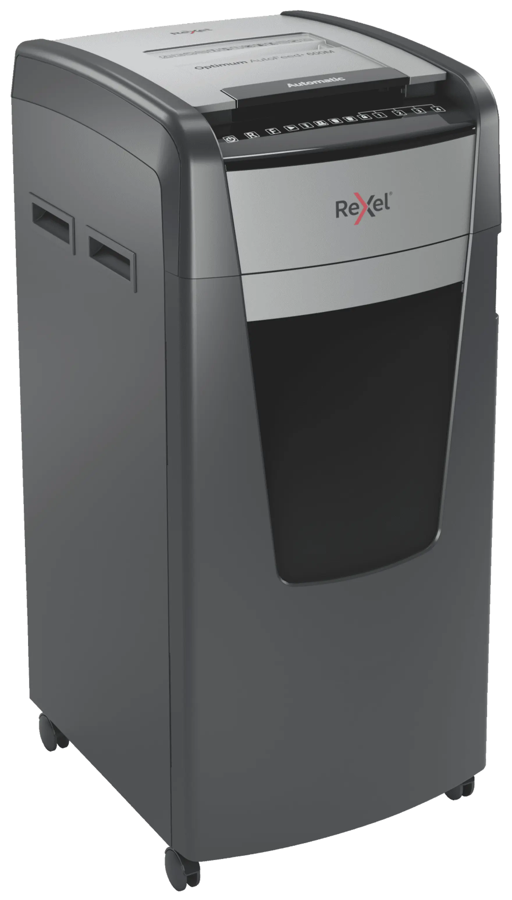 Rexel Optimum AutoFeed+ 600X Up to 600 Sheets P-4 110L Cross Cut Office Shredder