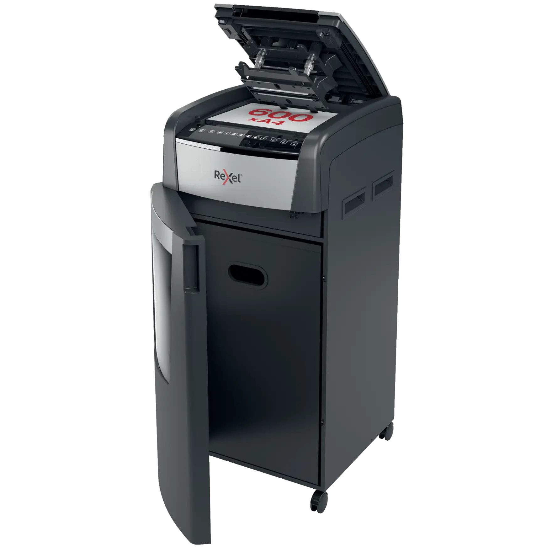 Rexel Optimum AutoFeed+ 600X Up to 600 Sheets P-4 110L Cross Cut Office Shredder