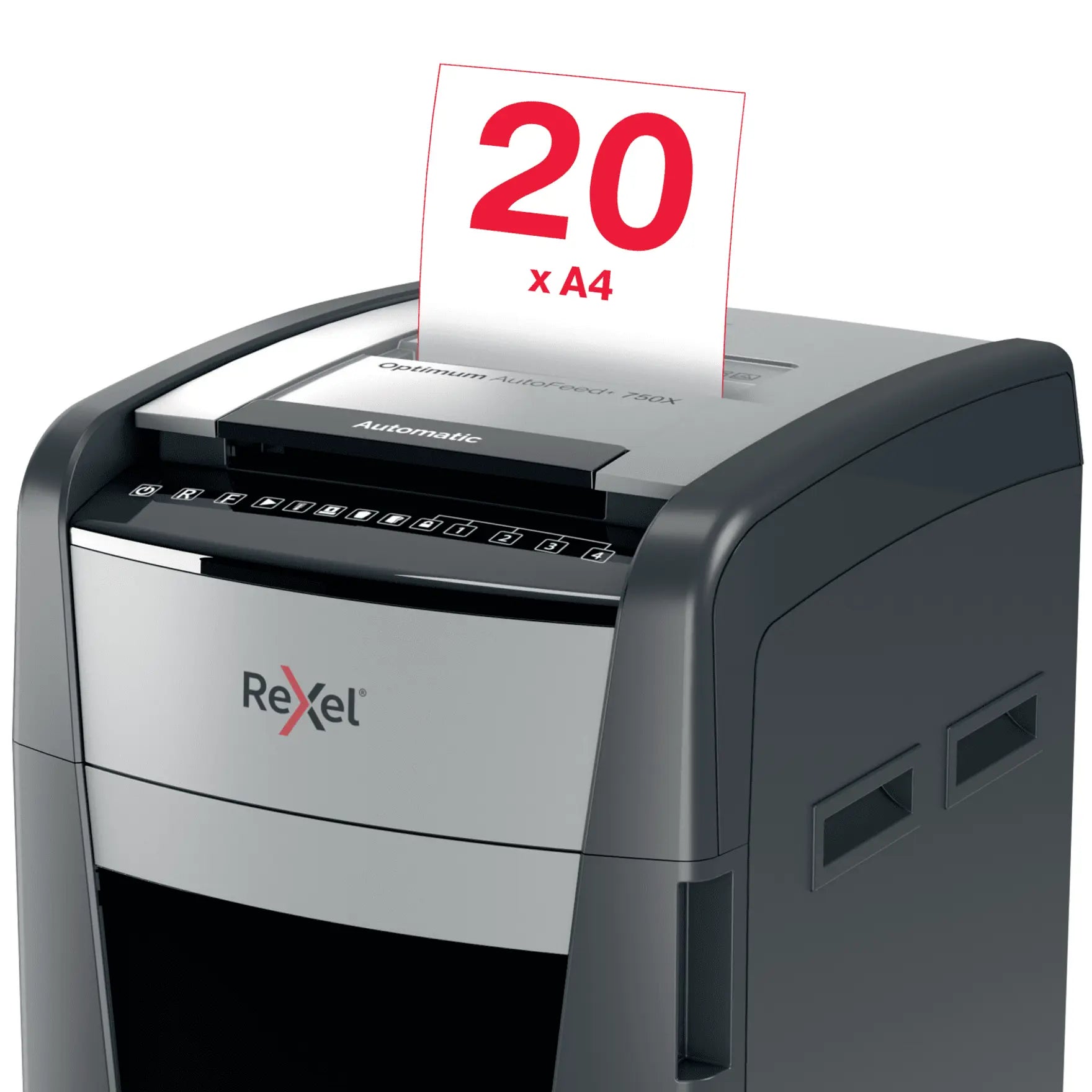 Rexel Optimum AutoFeed+ 750X Up to 750 Sheets P-4 140L Cross Cut Office Shredder