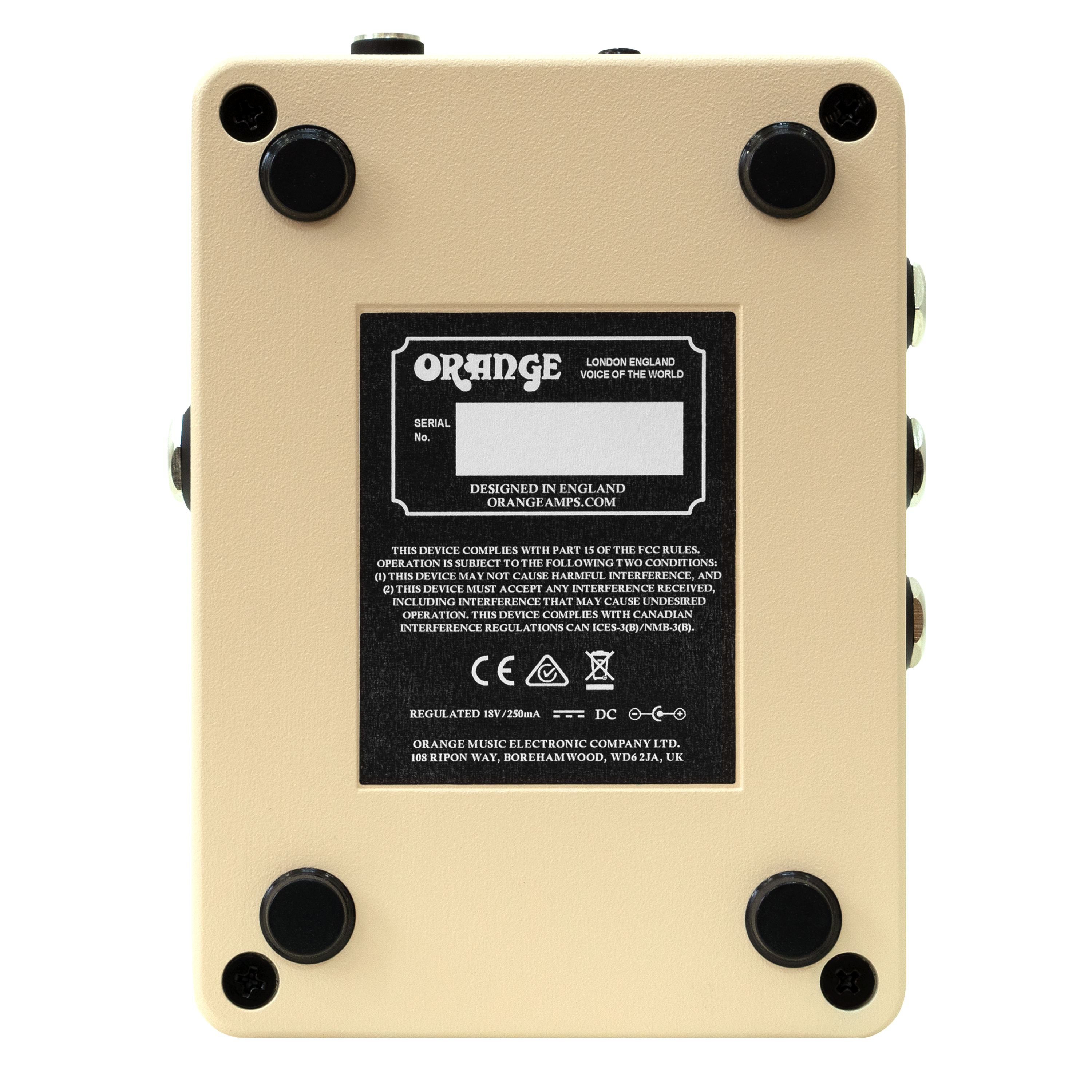 Orange Acoustic Pedal Acoustic Guitar Preamp EQ & DI With XLR Output, Buffered FX Loop & Notch Filter Pedal