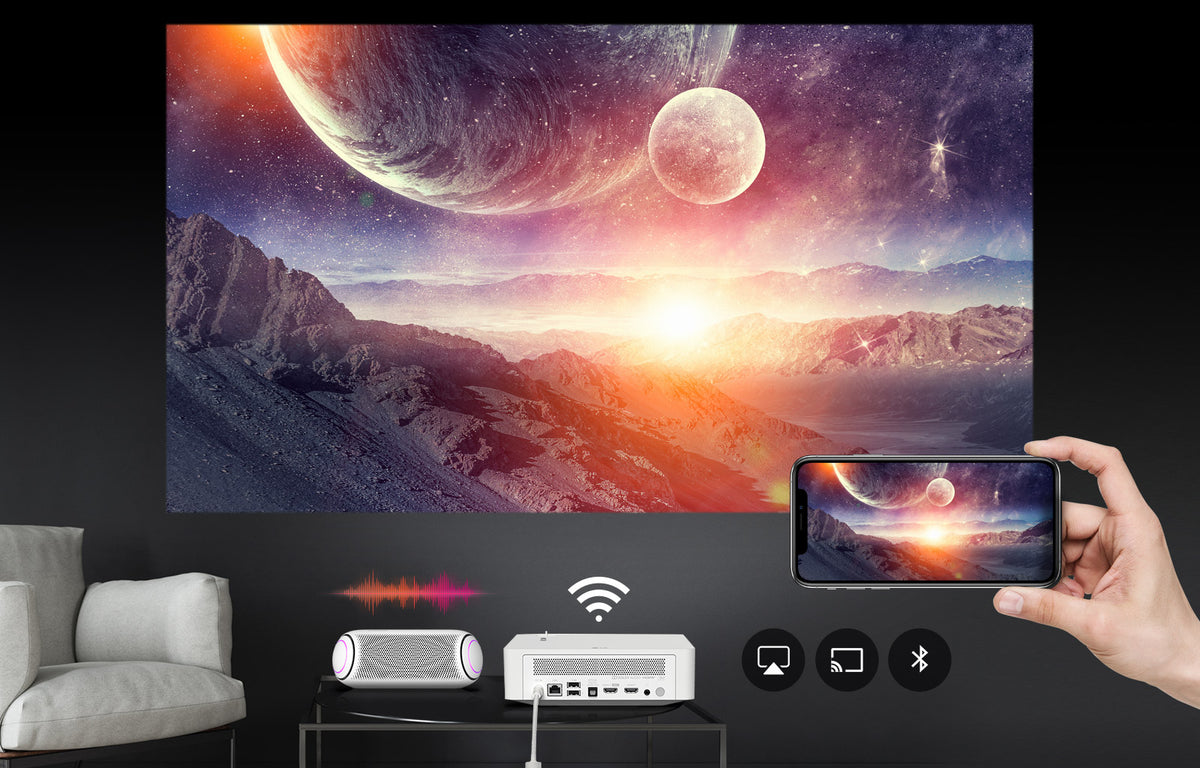 LG CineBeam PF610P Full HD 1,000 ANSI Lumens LED Smart Portable Home Theater Projector