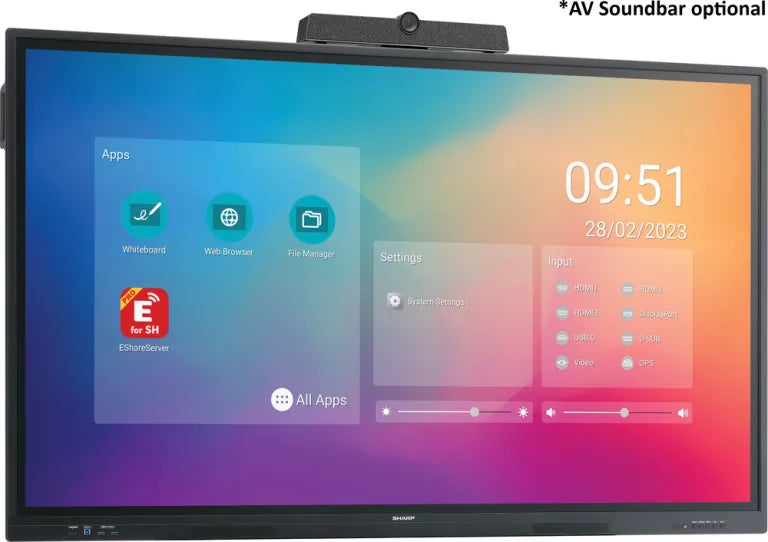 Sharp PN-LC652 65-Inch 4K UHD Interactive Flat Panel Display