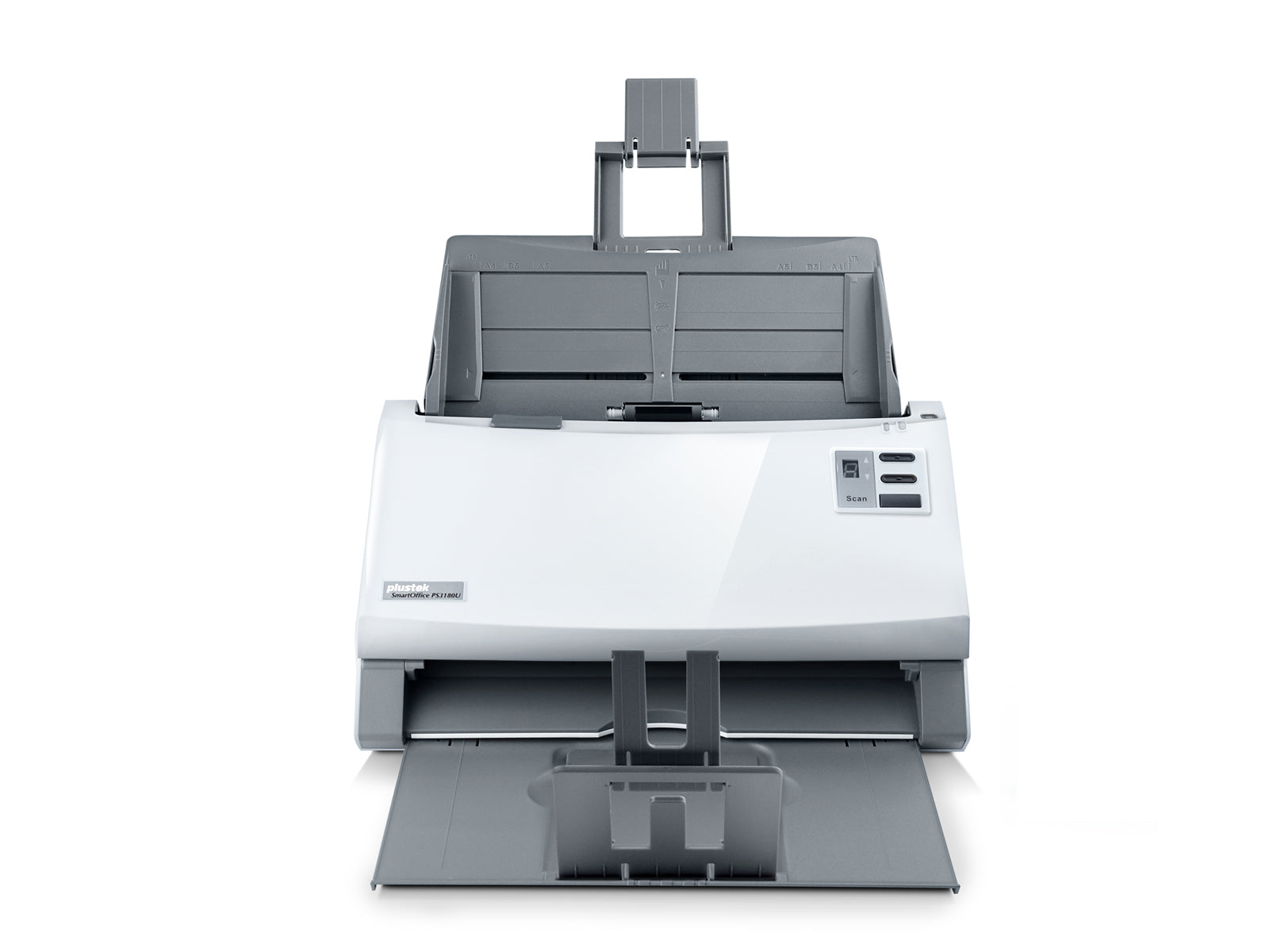 Plustek SmartOffice PS3180U – High-Speed 80ppm Duplex Document Scanner, 100 Page ADF, Ultrasonic Multi-Feed Detection for Departmental Use