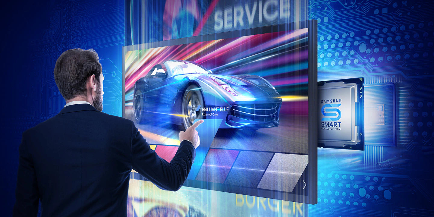Samsung QM55R-T 55-Inch 4K UHD 40 Points Multi-Touch Smart Commercial Digital Signage Display