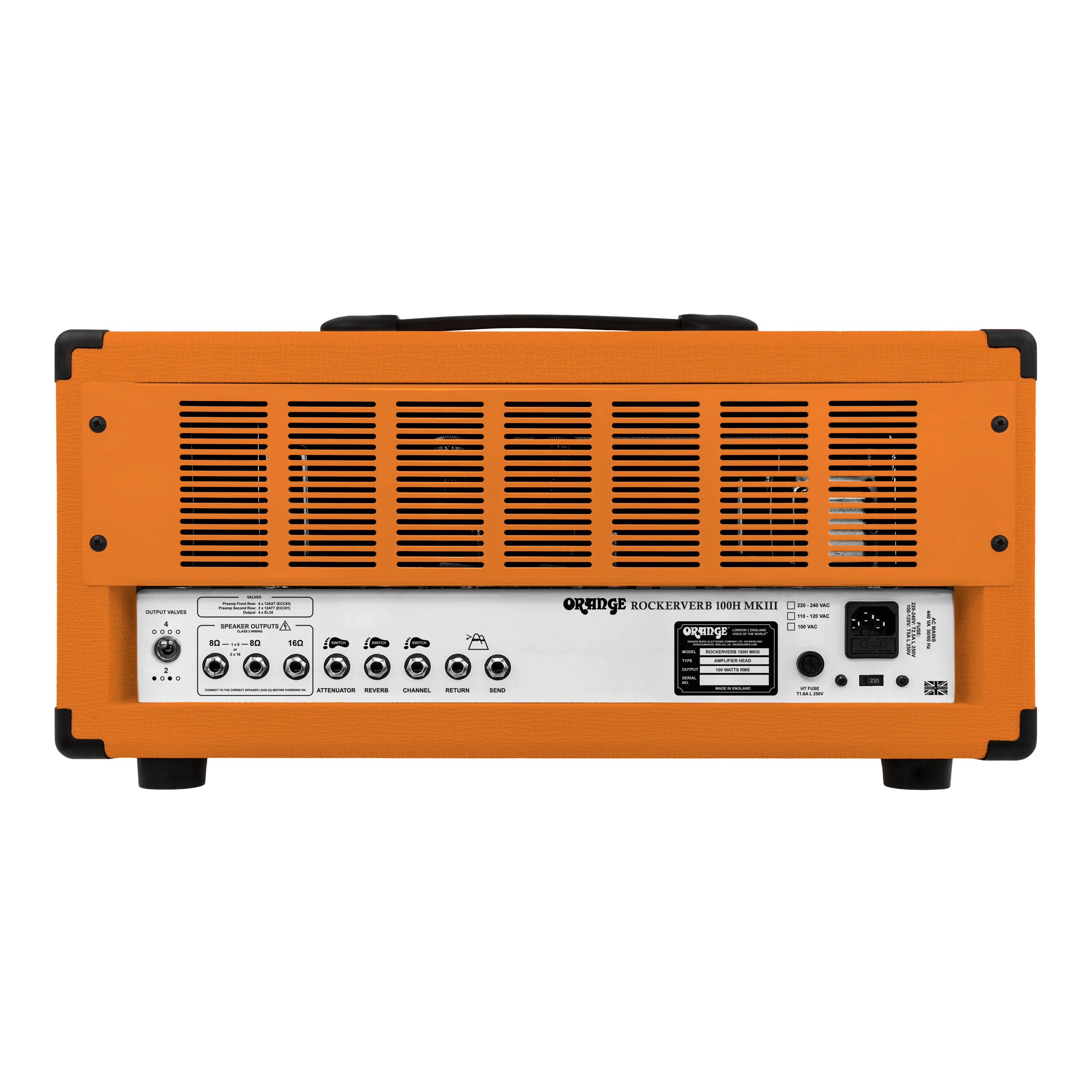 Orange Rockerverb 100 MKIII 100W All-Valve Twin Channel With Spring Reverb & Attenuator Guitar Head Amplifier