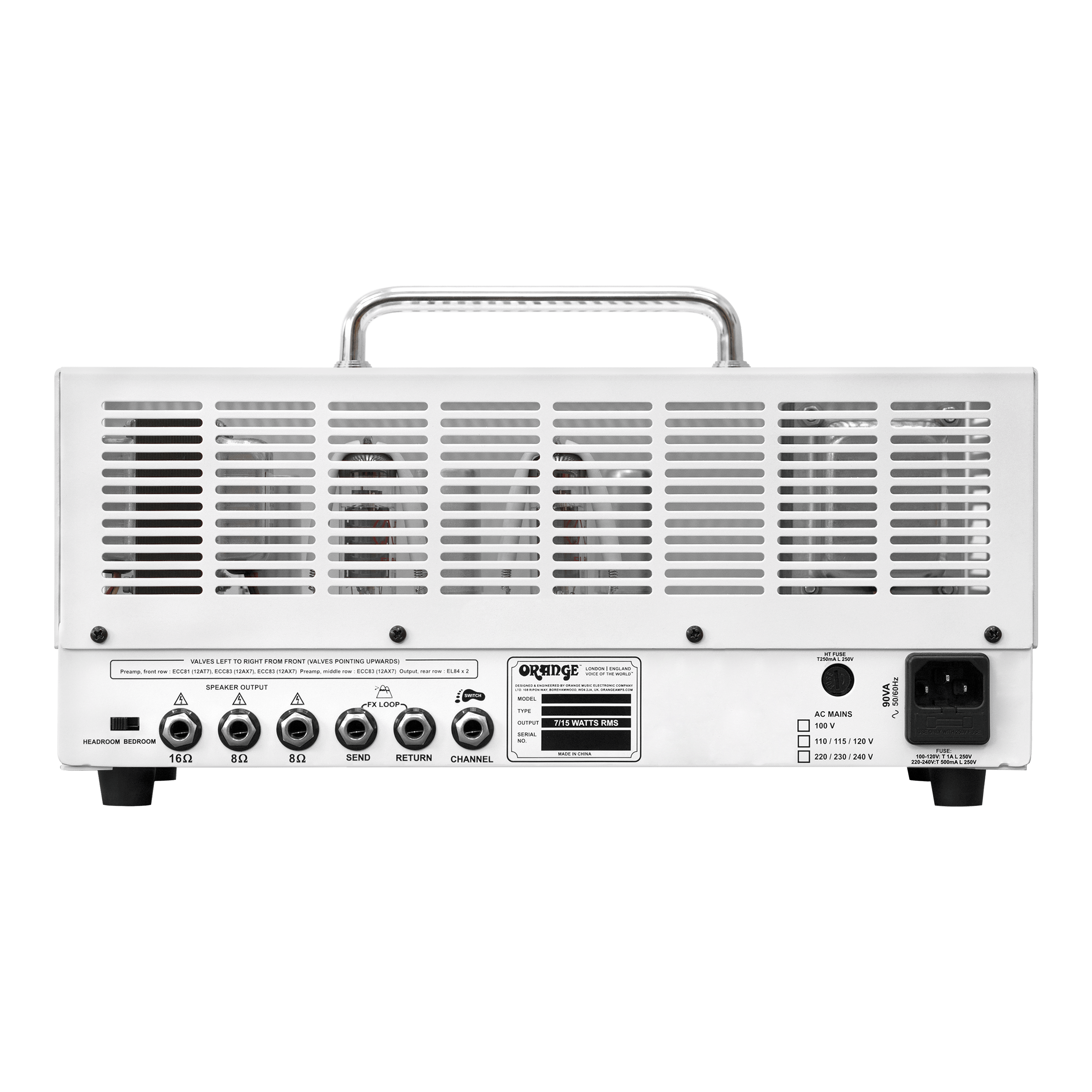 Orange Rocker 15 Terror 15W All-Valve Twin Channel With FX Loop & Switchable Power Guitar Head Amplifier