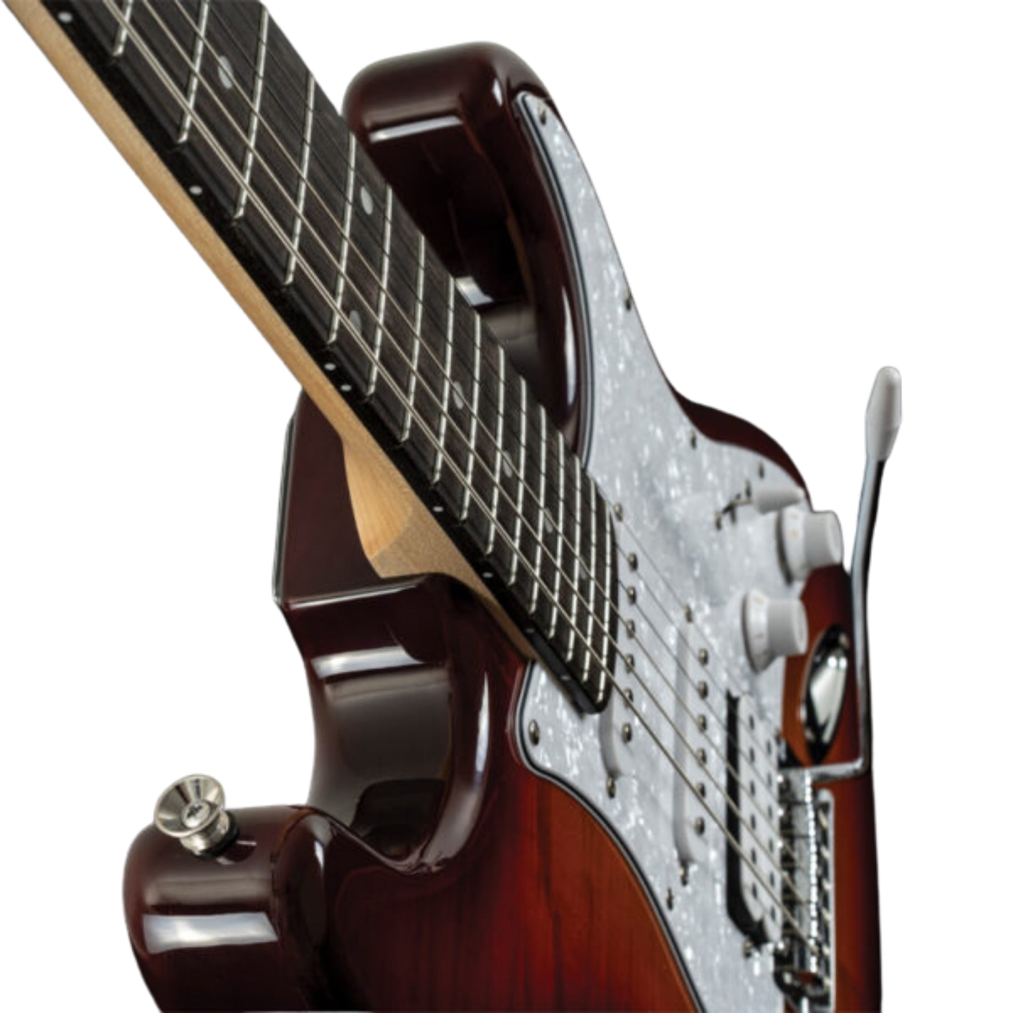 Washburn SDFSB-U Sonamaster Deluxe 6-String HSS Pickups, Flame Maple Top, Okoume Body Electric Guitar – Tobacco Sunburst Gloss Finish