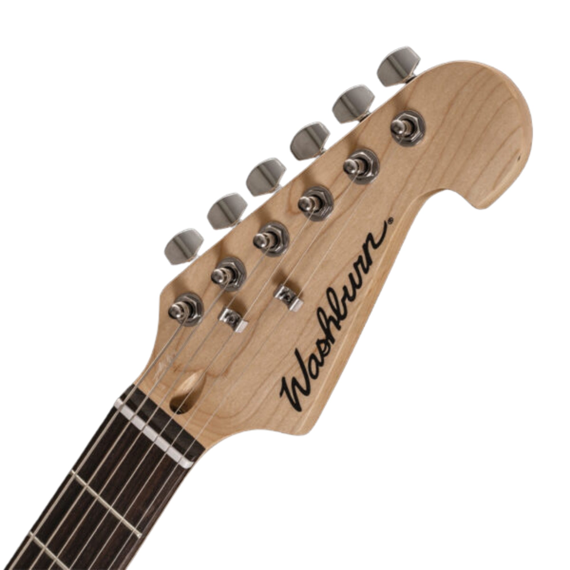 Washburn SDFSB-U Sonamaster Deluxe 6-String HSS Pickups, Flame Maple Top, Okoume Body Electric Guitar – Tobacco Sunburst Gloss Finish