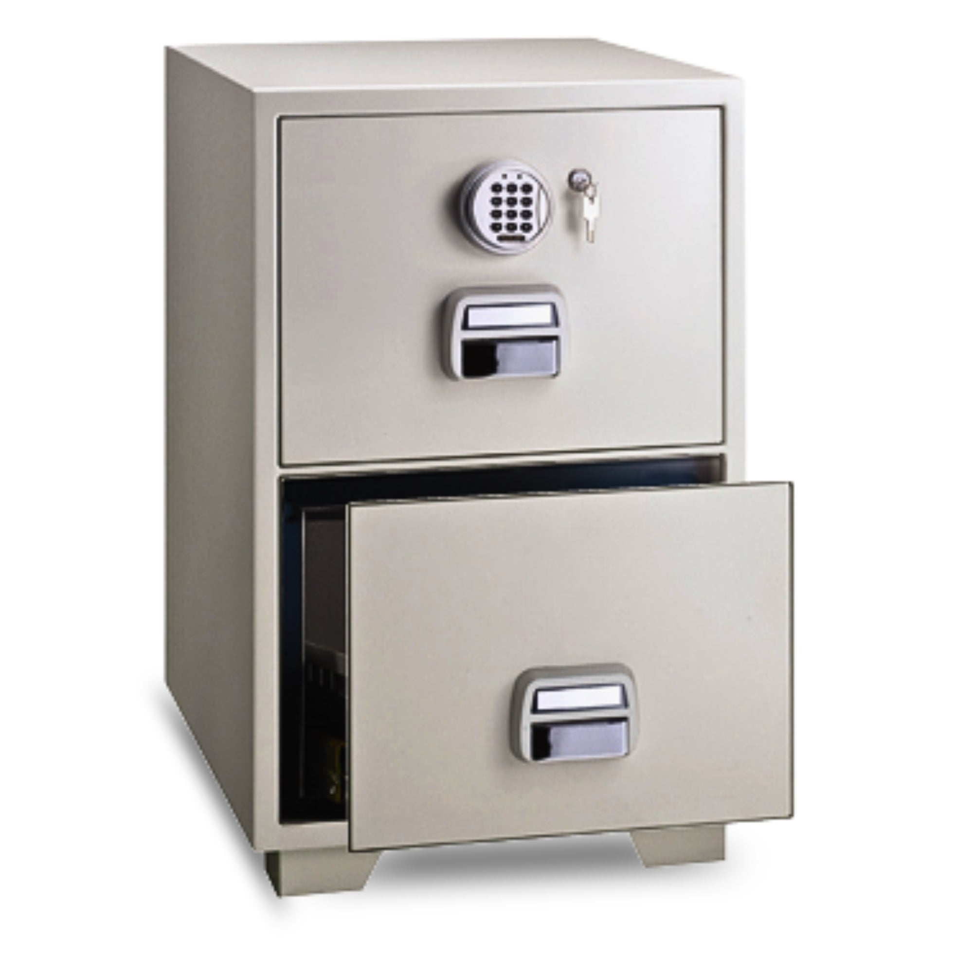Eagle Safes SF680-2EKX 2 Drawers With 1 Digital Lock + 1 Key Lock (Top Drawer) Fire Resistant Filing / Document Cabinet
