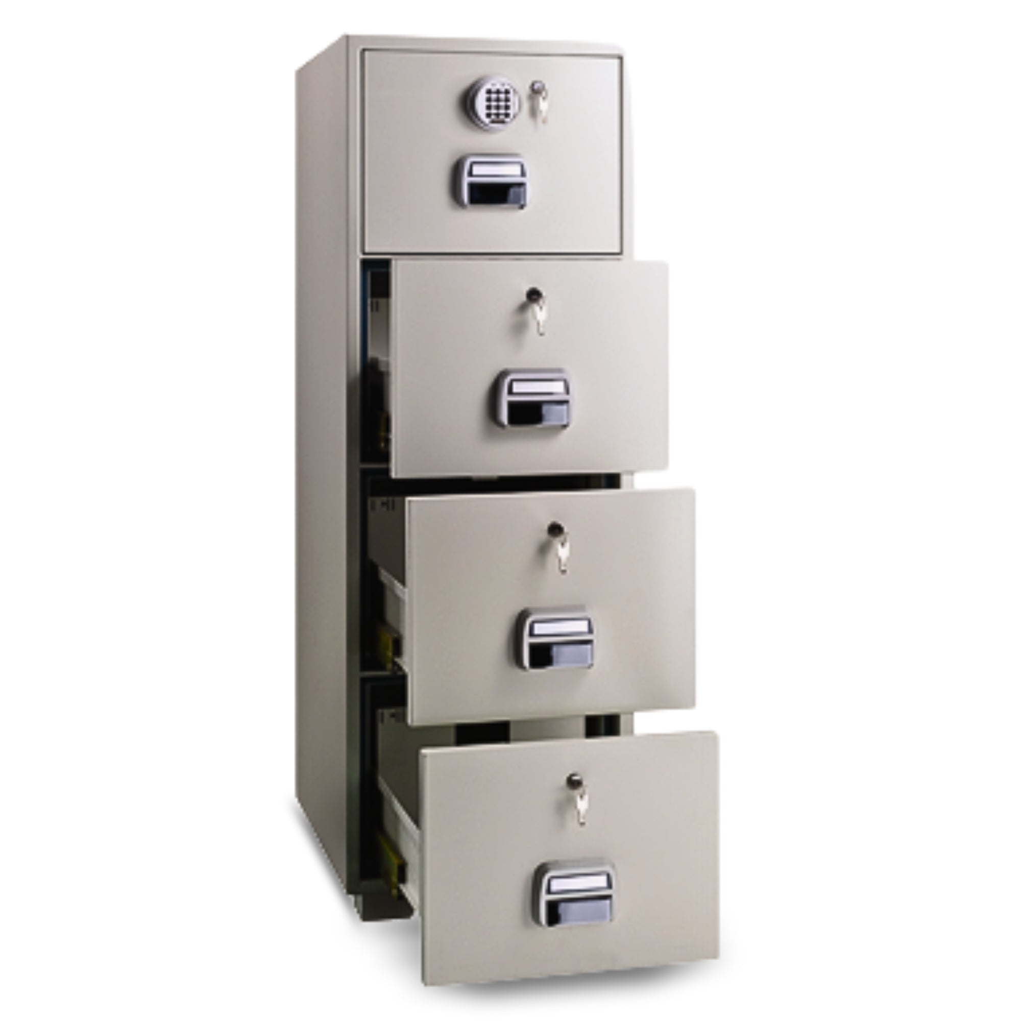 Eagle Safes SF680-4EKK 4 Drawers With 1 Digital Lock & 4 Key Lock Fire Resistant Filing / Document Cabinet