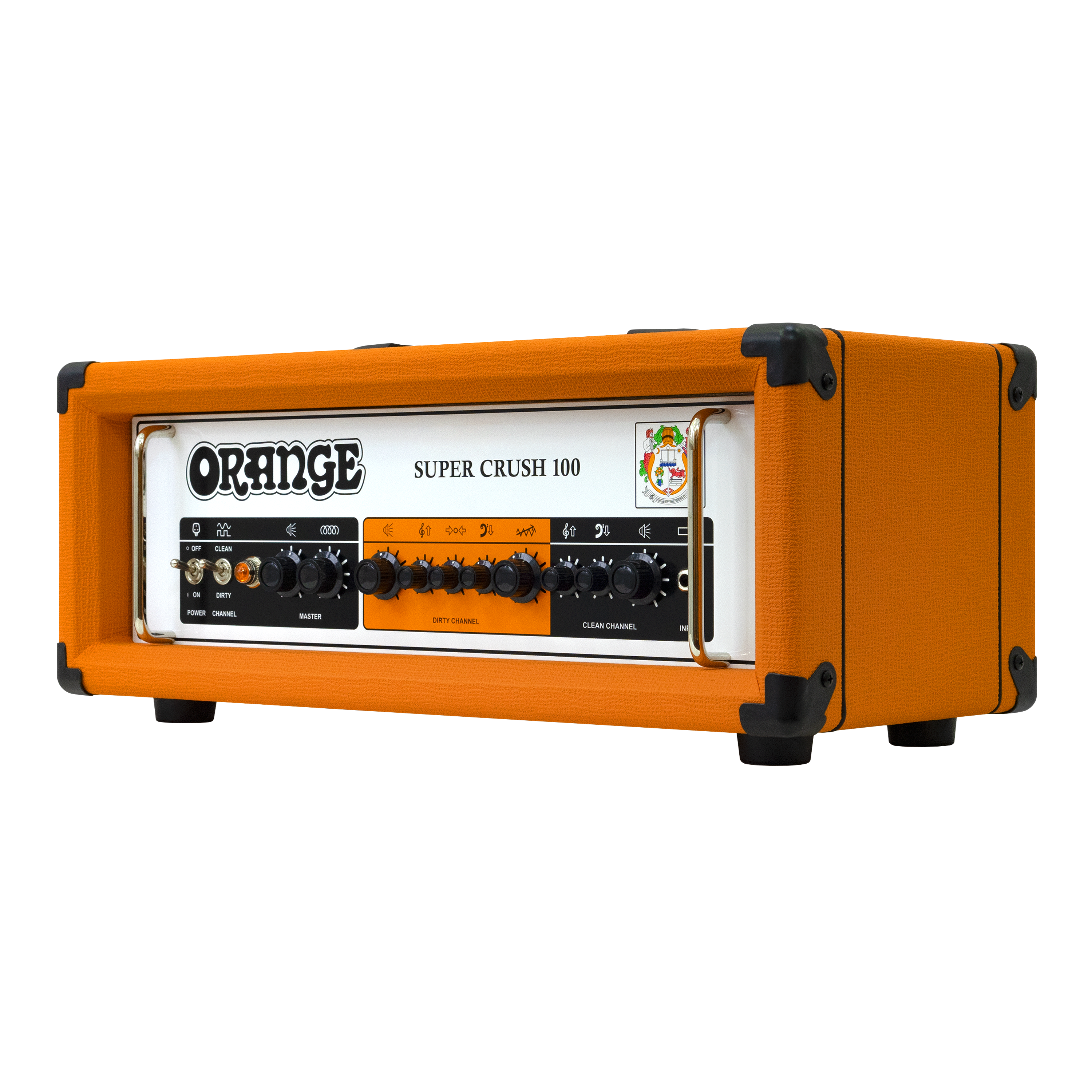 Orange Super Crush 100 100W Solid State With Reverb, CabSim XLR DI & FX Loop Guitar Head Amplifier - Orange