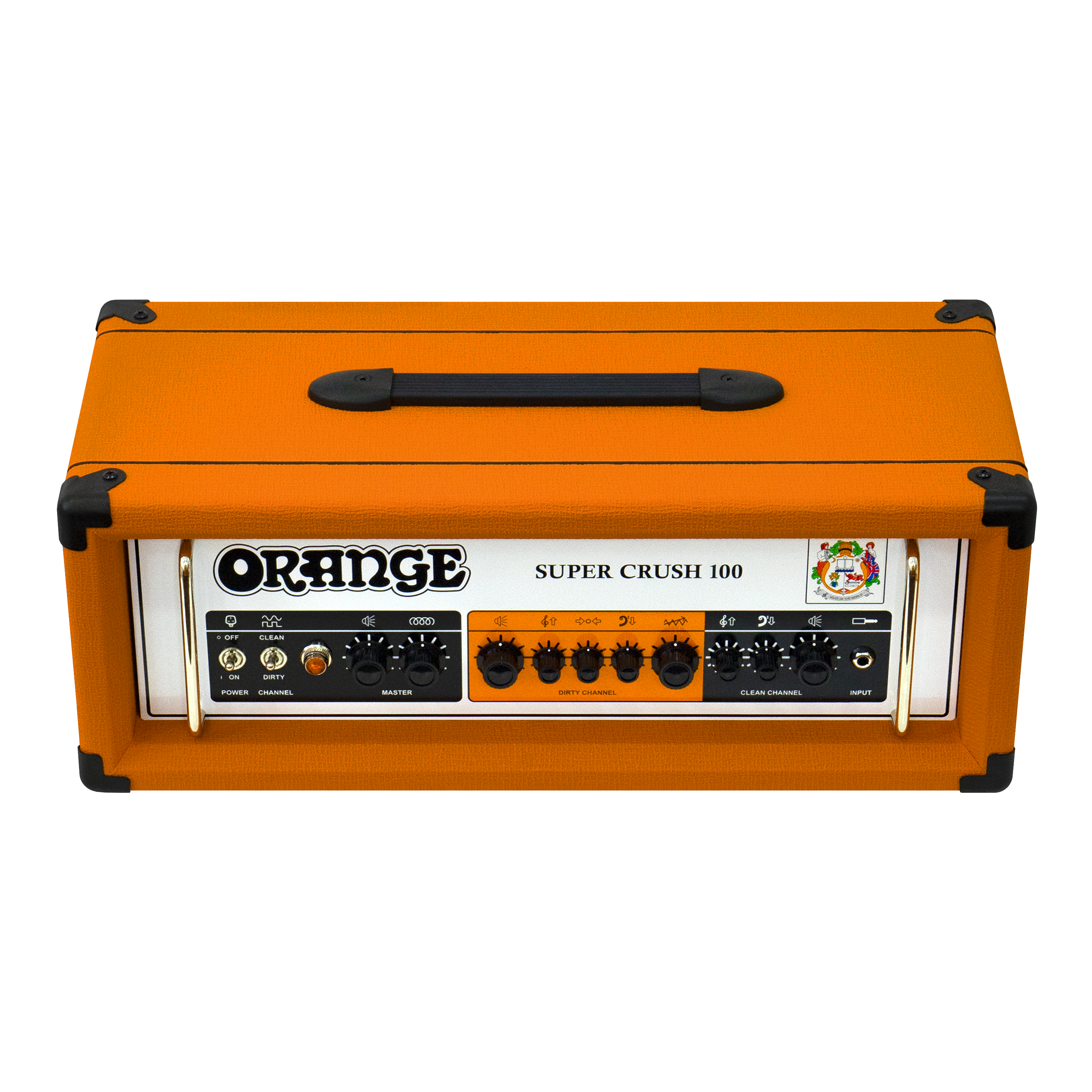 Orange Super Crush 100 100W Solid State With Reverb, CabSim XLR DI & FX Loop Guitar Head Amplifier - Orange