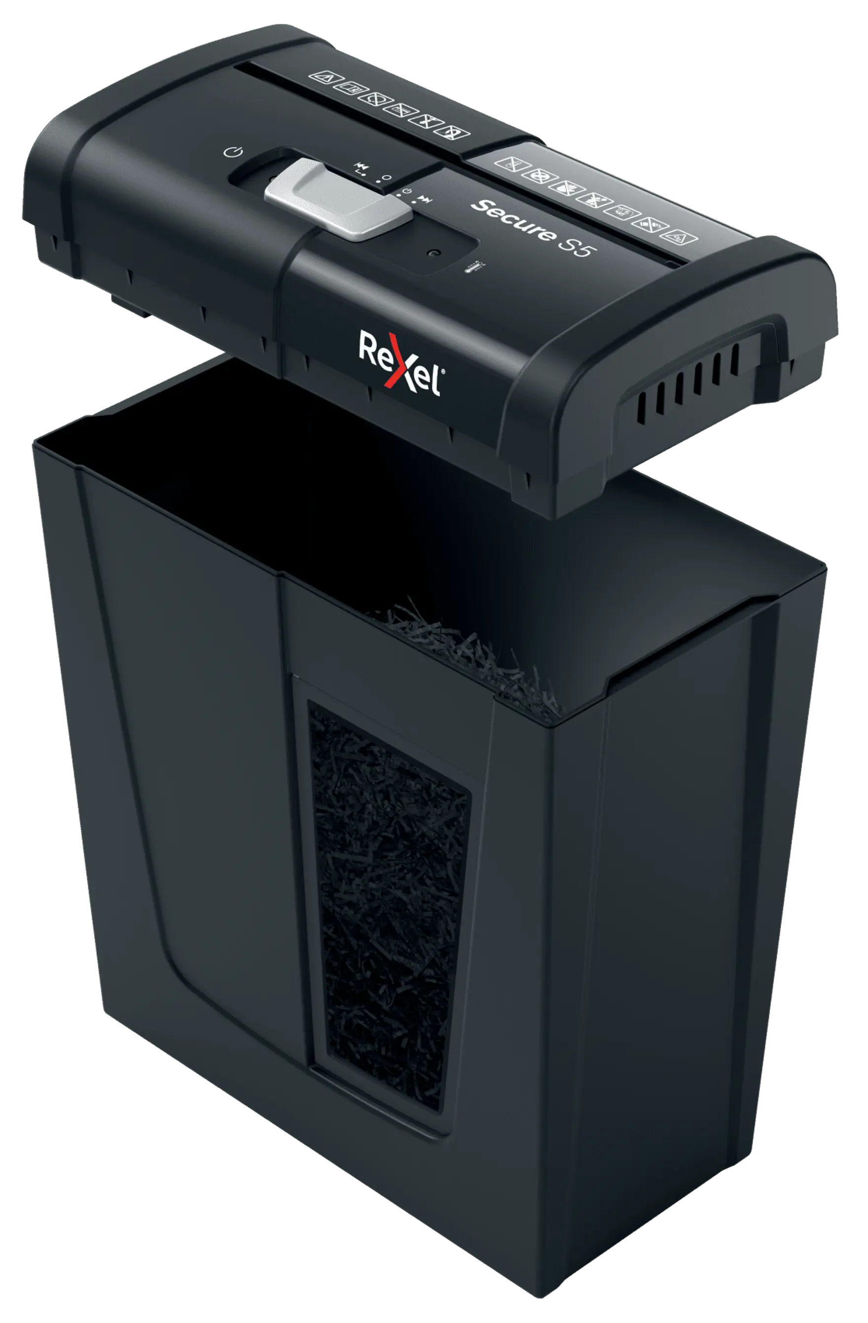 Rexel Secure S5 Up to 5 Sheets P-2 10L Strip Cut Home & Personal Office Shredder