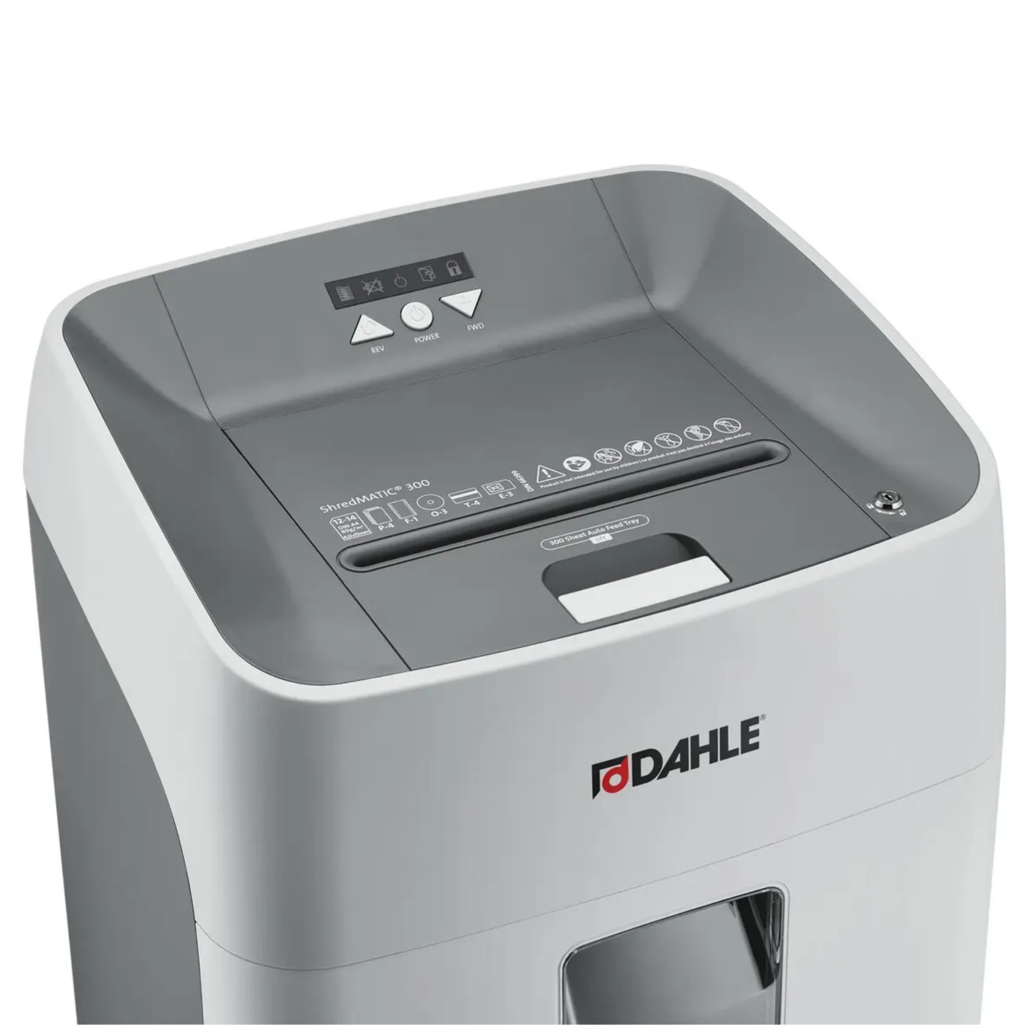 Dahle ShredMATIC 300 Up to 300 Sheets P-4 40L Auto Feed Cross Cut Paper Shredder