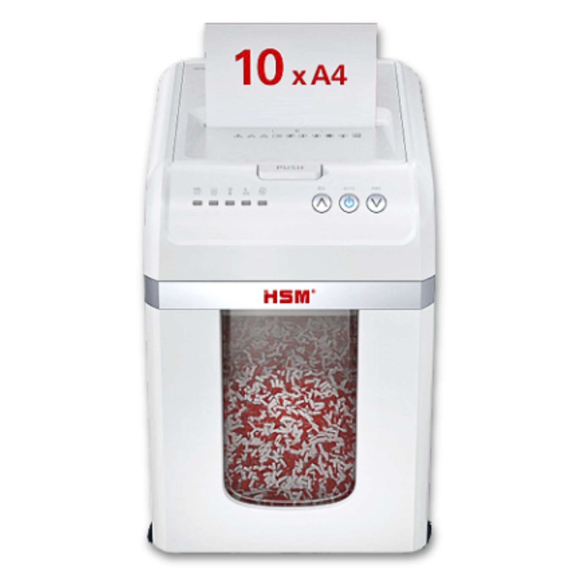 HSM ShredStar AutoFeed X200 - (4x12) 10 Sheets P-4 Cross Cut Shredder