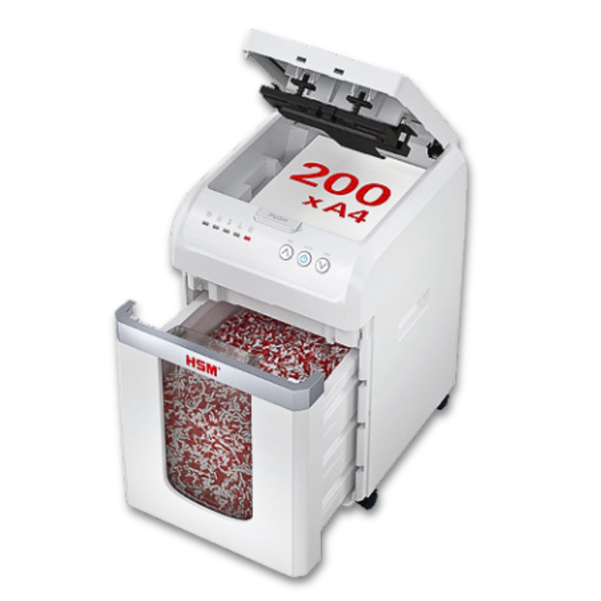 HSM ShredStar AutoFeed X200 - (4x12) 10 Sheets P-4 Cross Cut Shredder