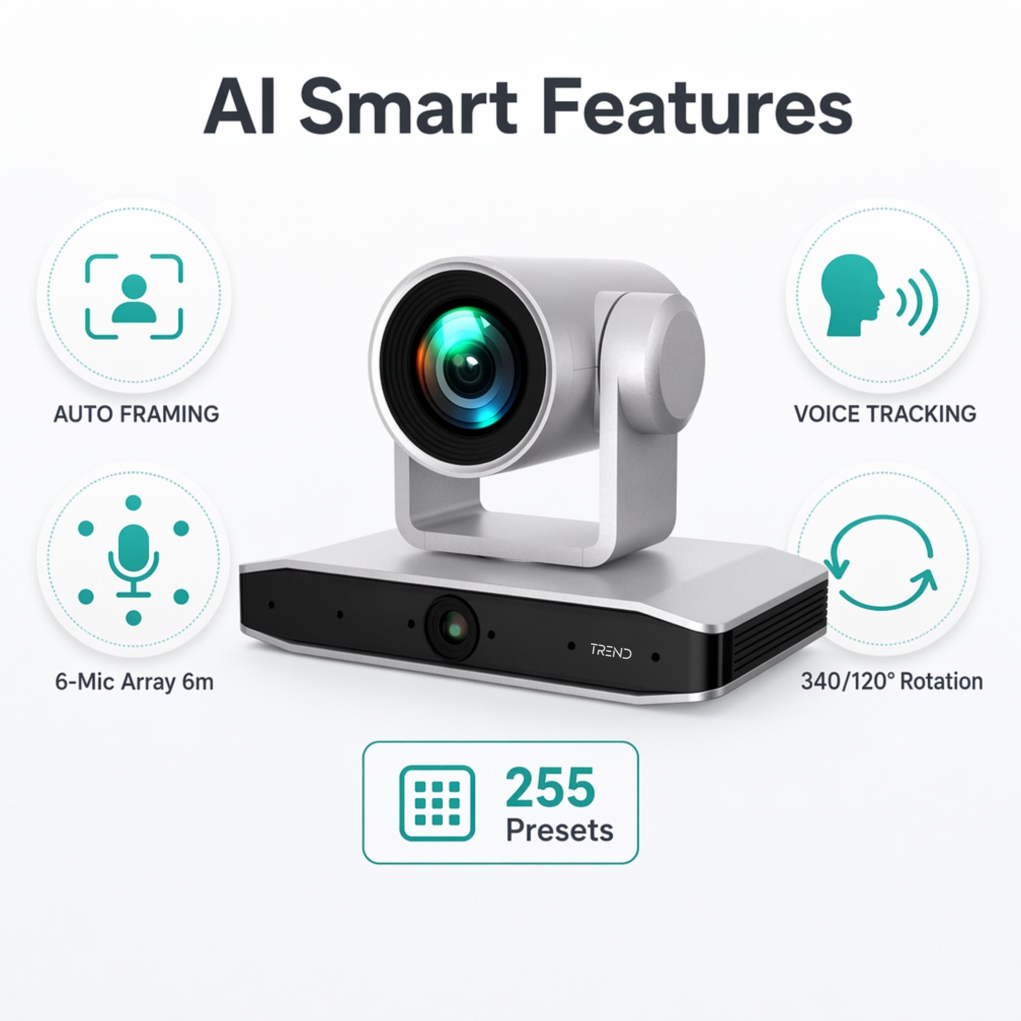 TREND TR-OBS490 4K Ultra HD Ai PTZ Conferencing Camera